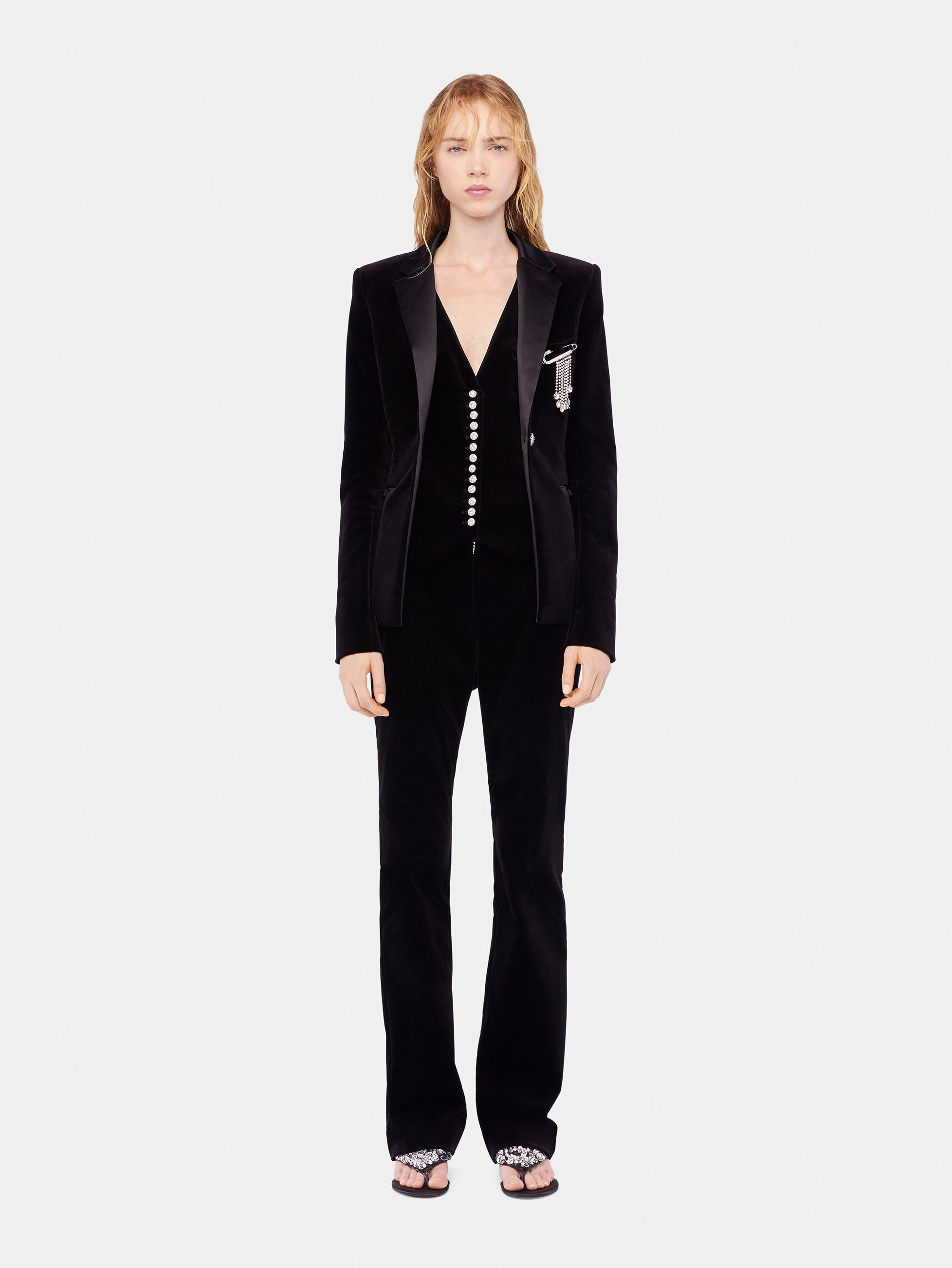 Veste tailleur en velours | Noir RABANNE Femme