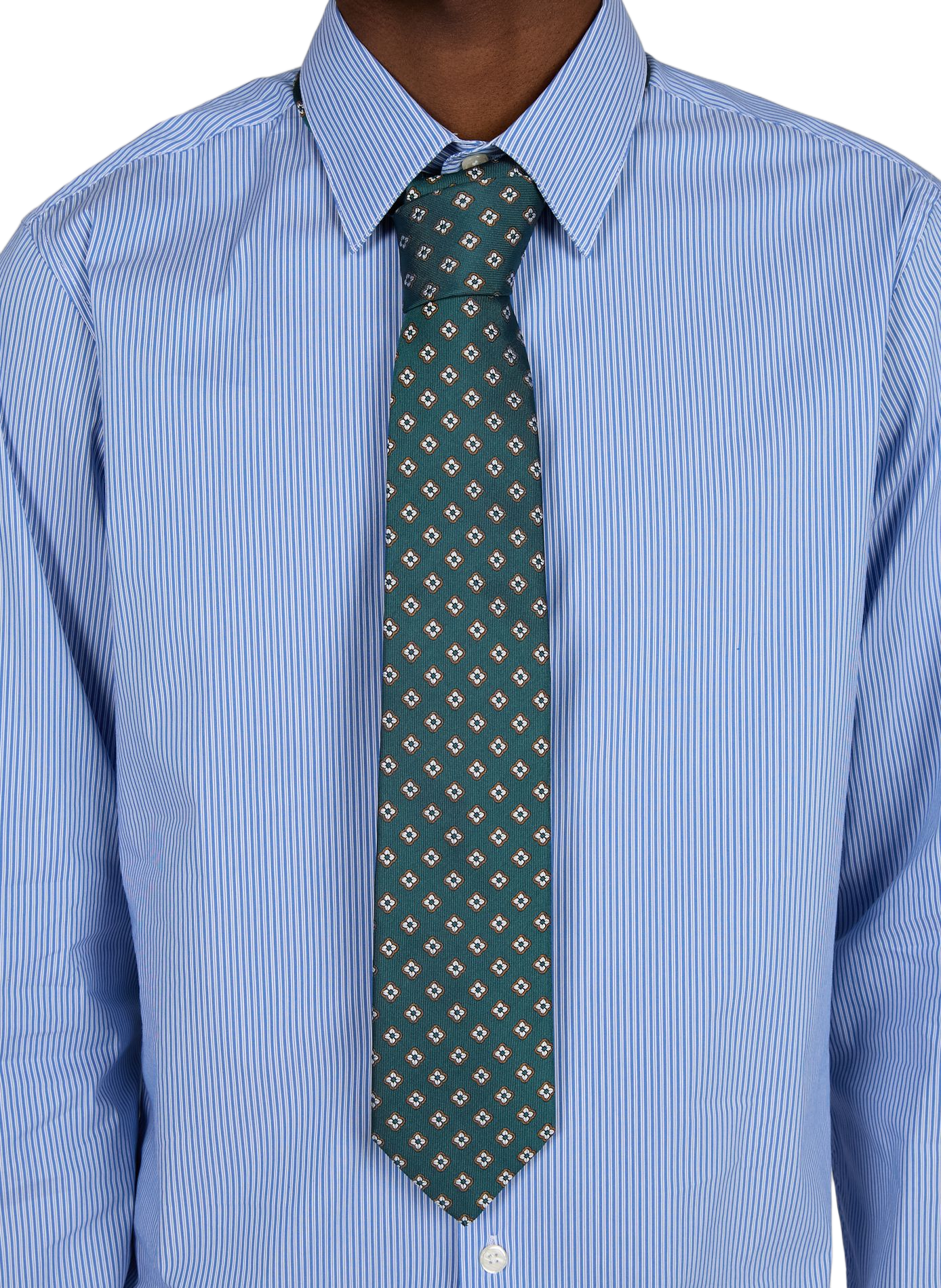 Printed silk tie AU PRINTEMPS PARIS