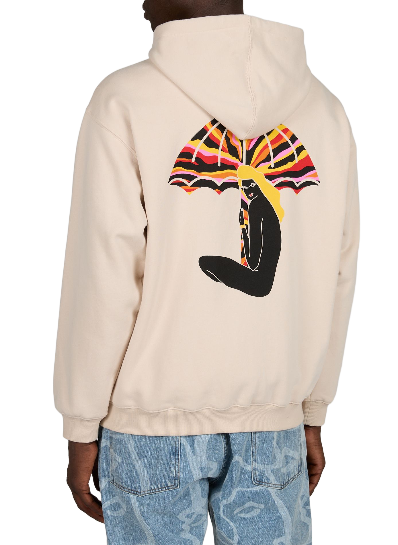 Oversized hoodie in blended cotton with uprisal logo HELAS CAPS Beige