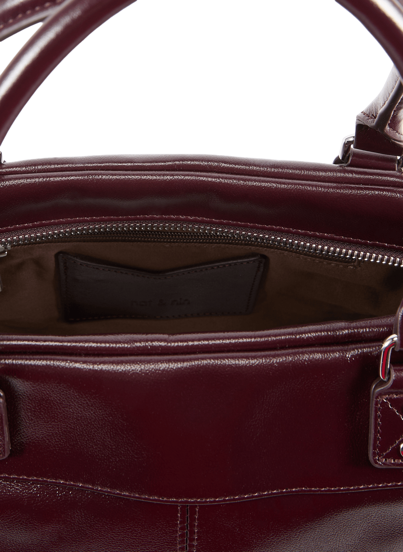 Leather laptop bag NAT & NIN Purple