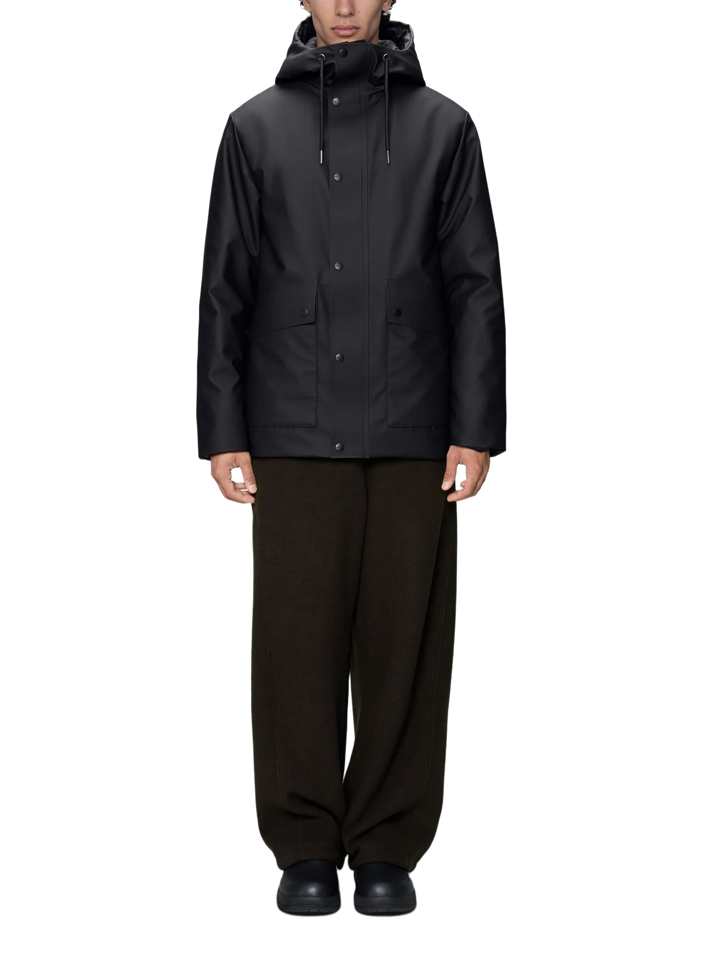 Straight hooded parka RAINS Black