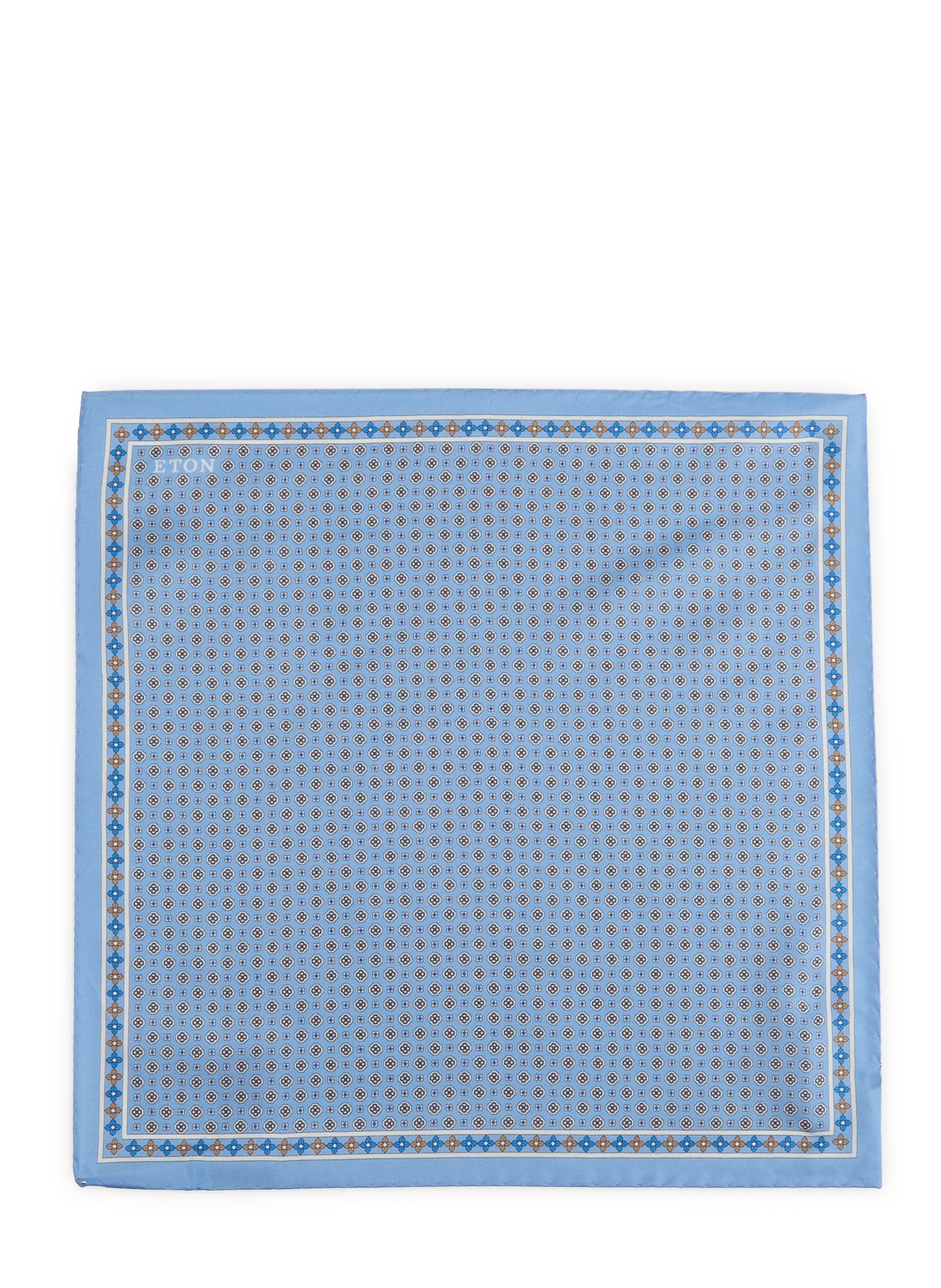Printed silk clutch ETON Blue