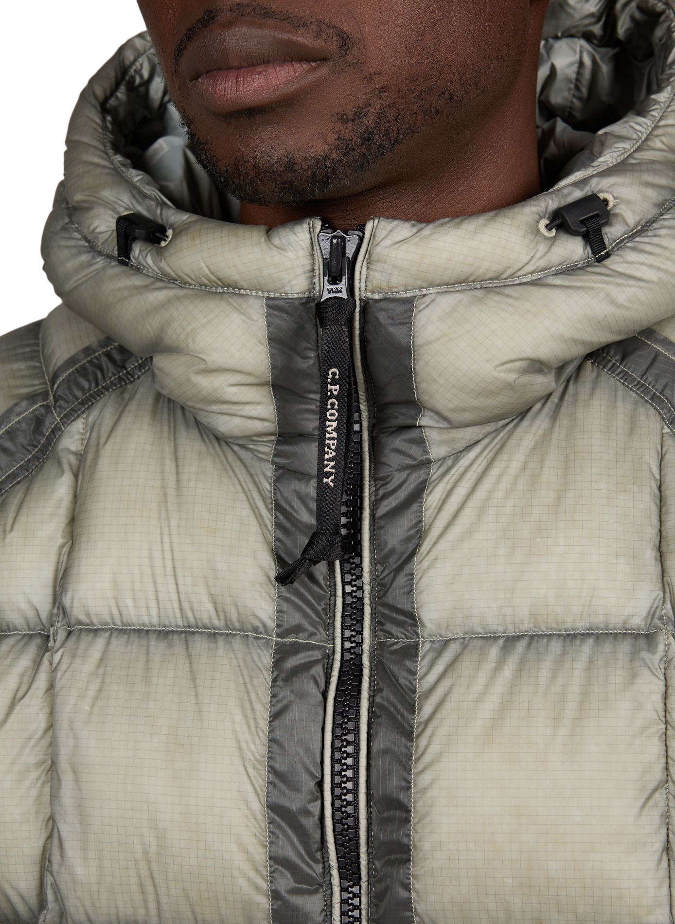 Kurze gesteppte Daunenjacke CP COMPANY Grau