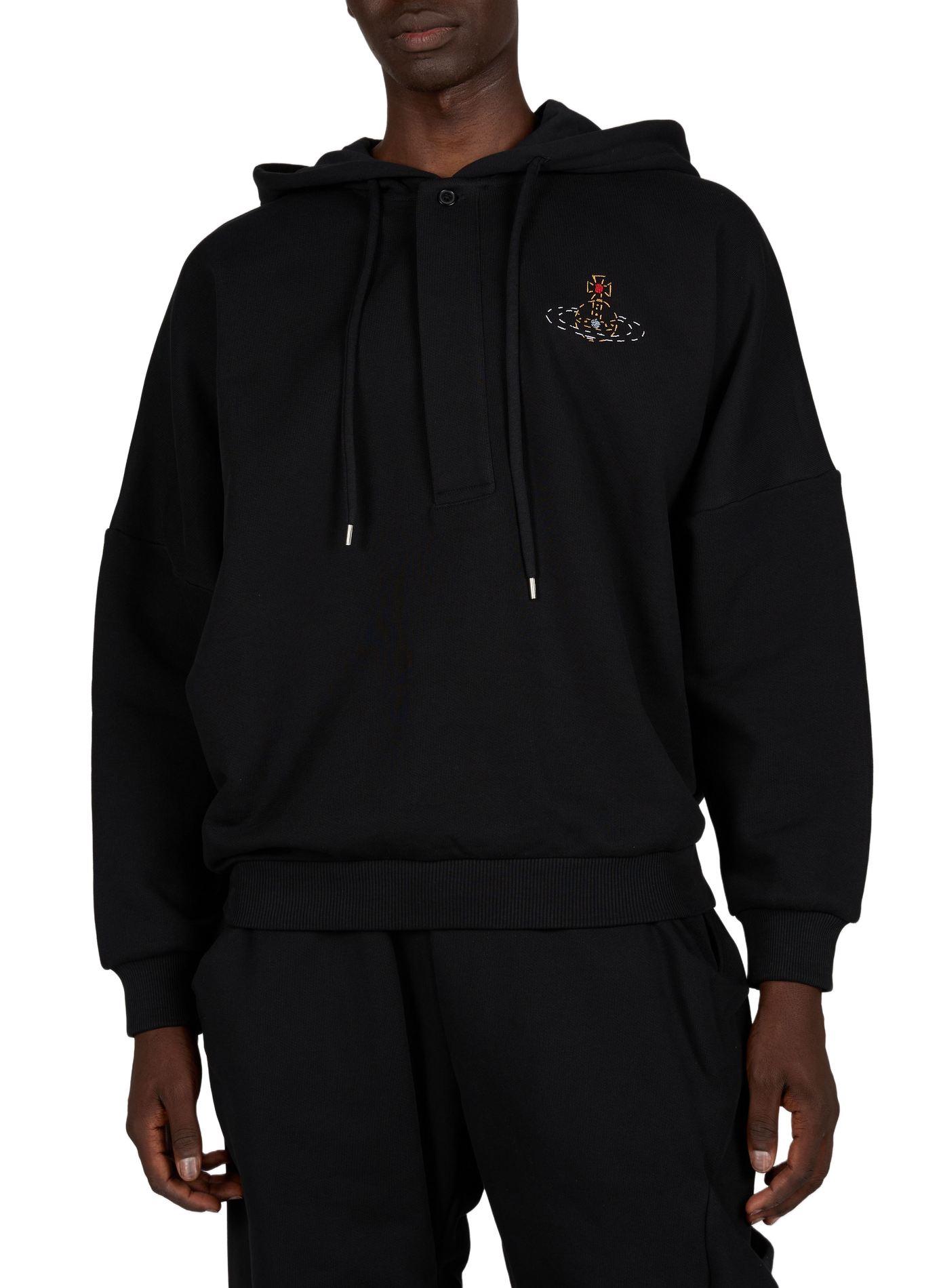 Oversized cotton hoodie VIVIENNE WESTWOOD Black