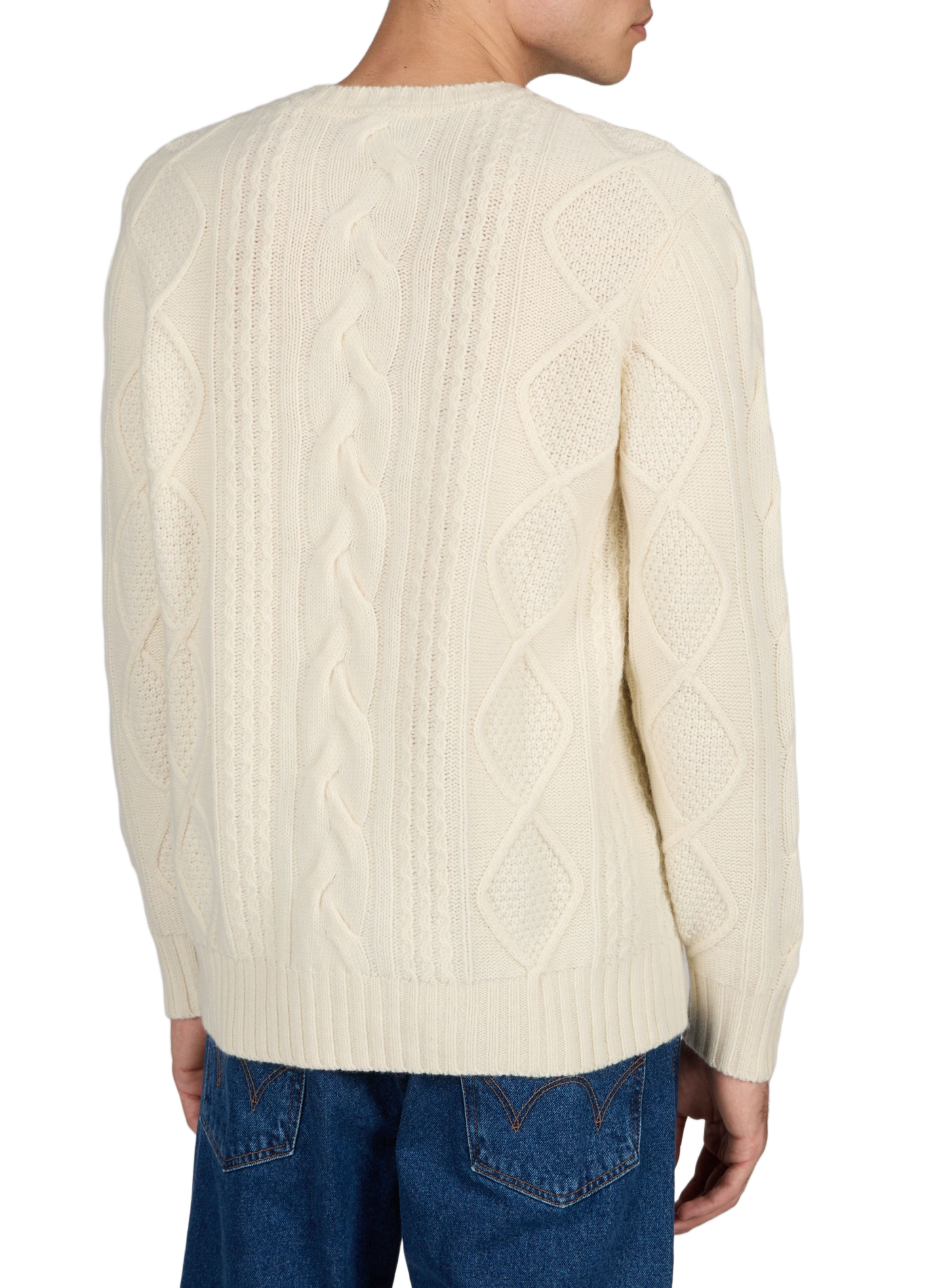 Gerader Rundhalsausschnitt-Pullover aus Wollmischung REPLAY Beige