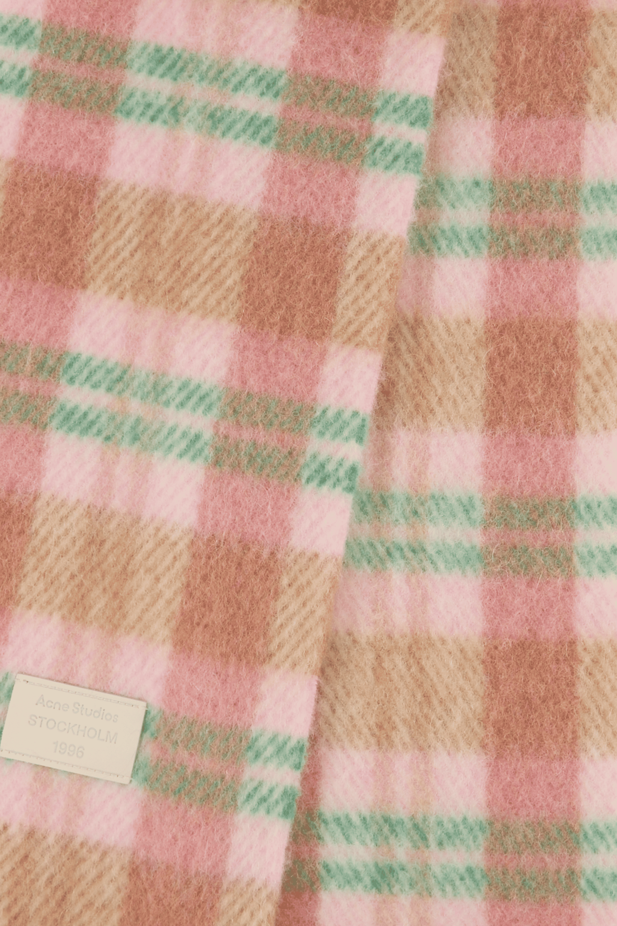 Gemengde wollen sjaal ACNE STUDIOS Roze