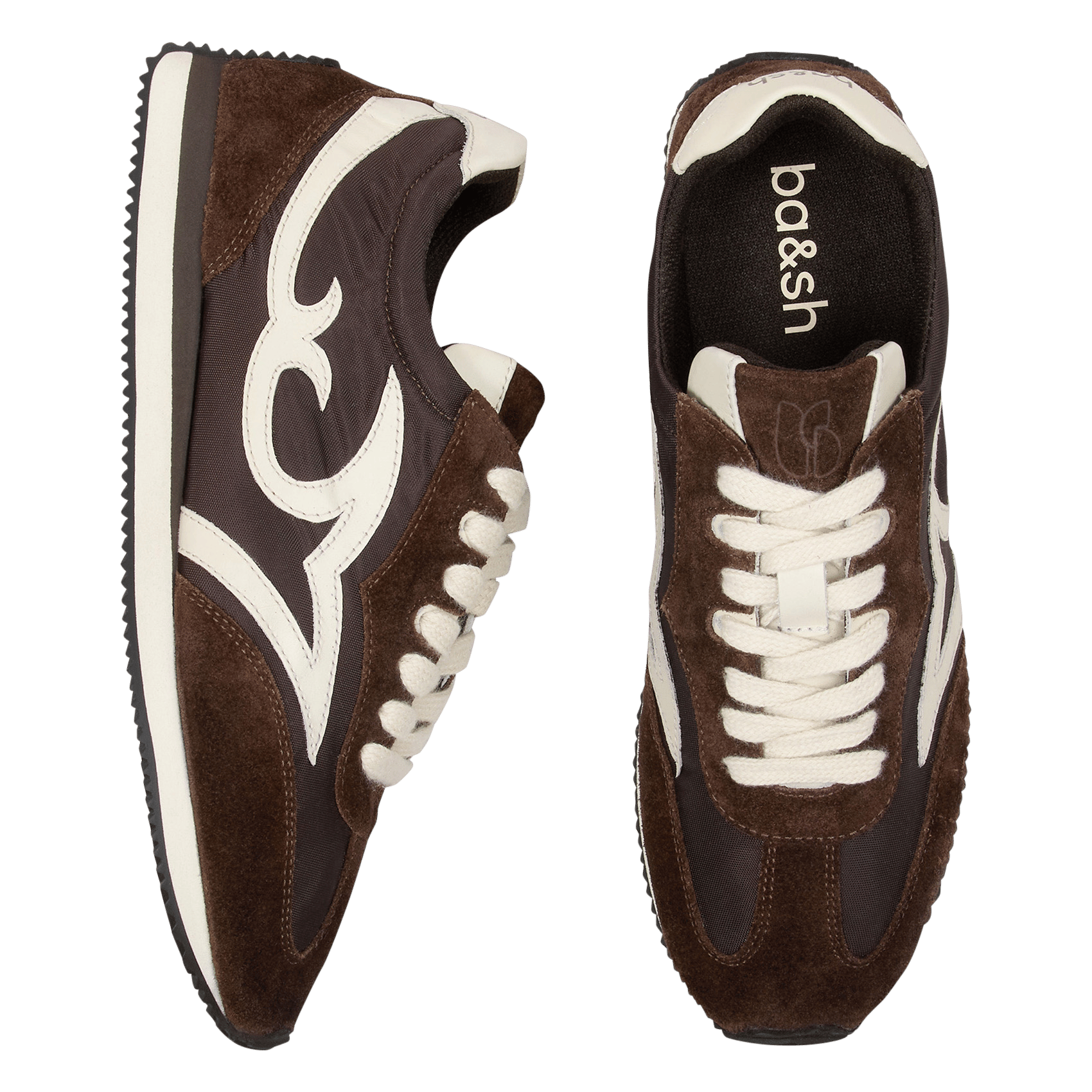 Lage vetersneakers van Constella-leer BA&SH Bruin