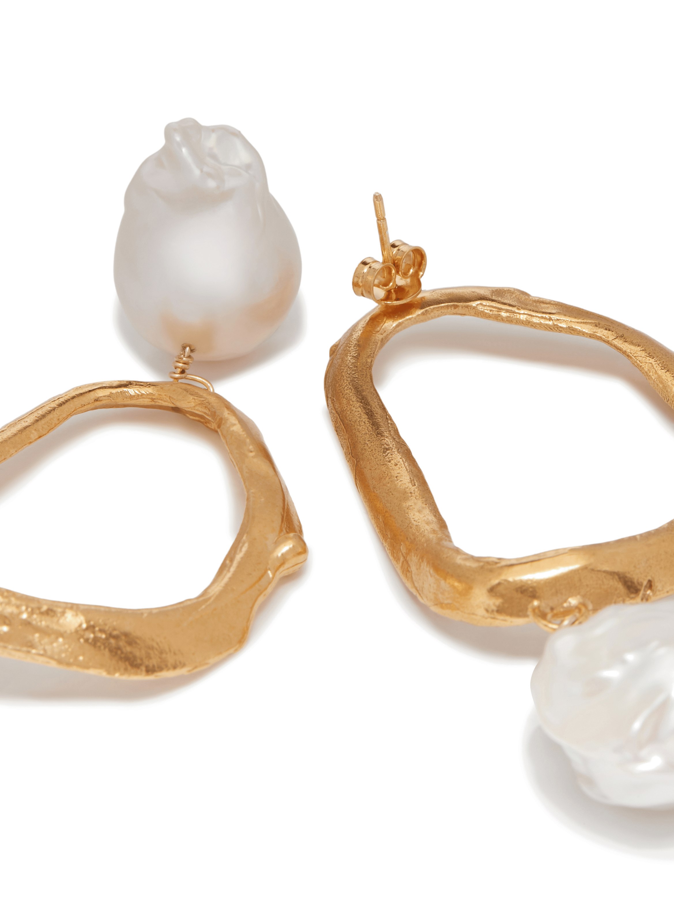 Boucle d'oreille en bronze et perle  ALIGHIERI Doré