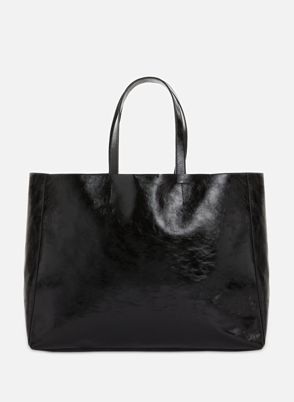 Sac cabas en cuir Noir by SAISON 1865 SAISON 1865 Sac cabas en cuir Noir