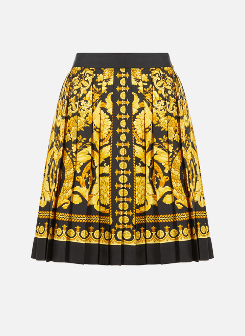 Barocco pleated silk skirt MulticolorVERSACE 