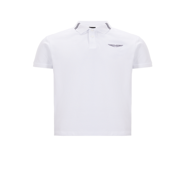 Hackett Givenchy Address Band Slim Cotton Polo Shirt In White