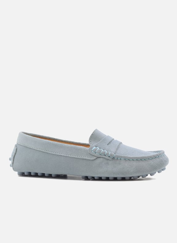 Mocassins femme cuir daim Bleu by JULES & JENN JULES & JENN Mocassins femme cuir daim Bleu