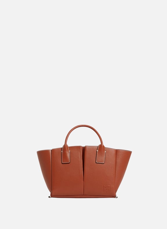 Petit sac à main elena en cuir grainé Marron by LE TANNEUR LE TANNEUR Petit sac à main elena en cuir grainé Marron