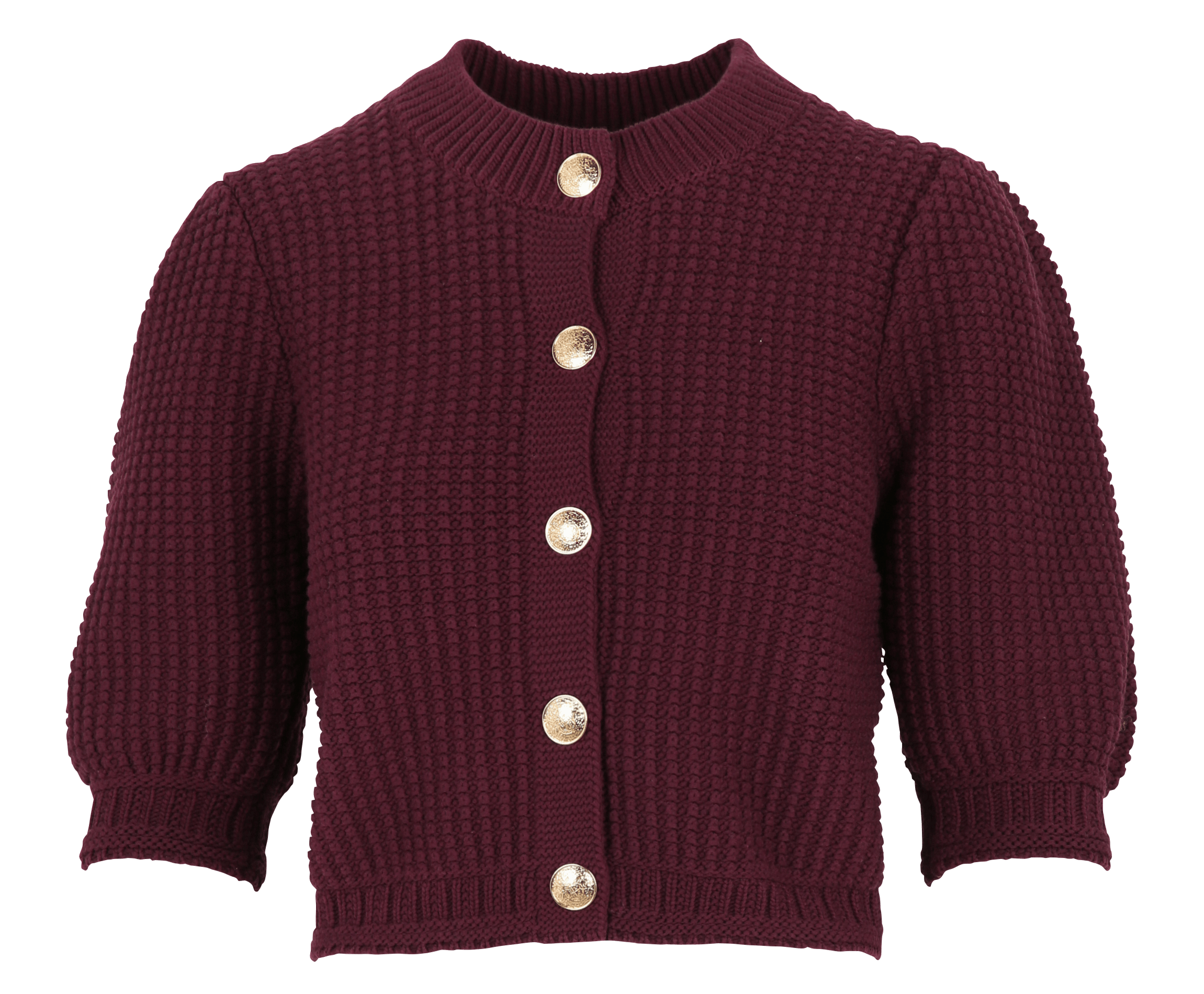 Gilet droit en coton mélangé garance BA&SH Violet