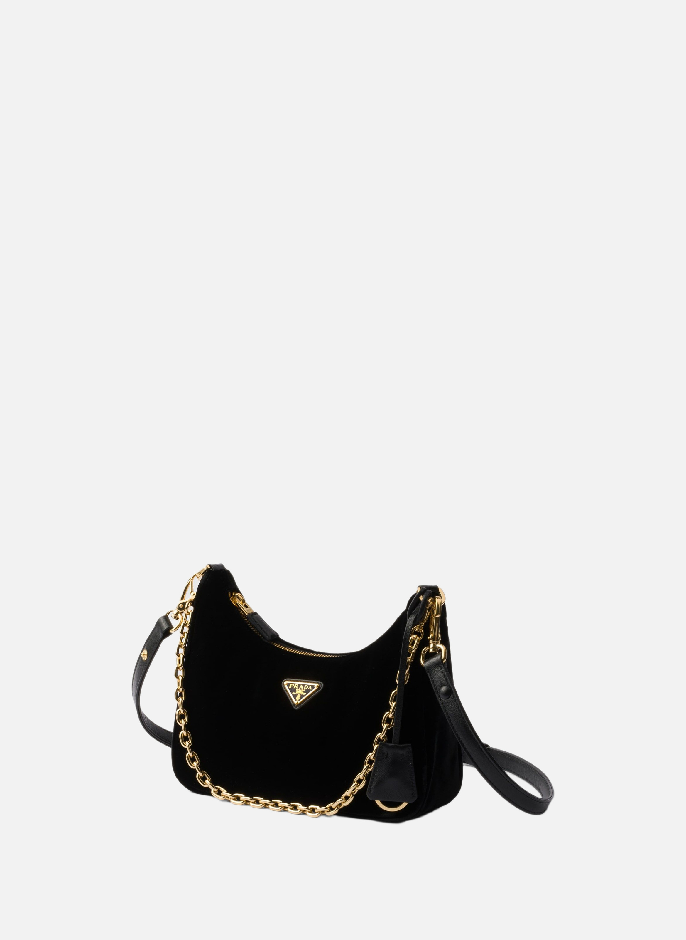 Mini sac prada re-edition en velours PRADA Noir