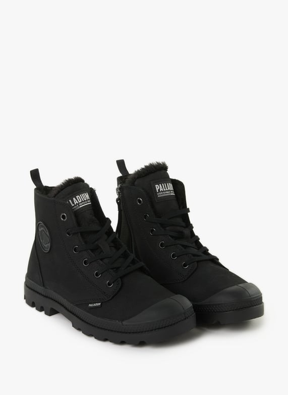 Boots fourrées en cuir | Noir by PALLADIUM Boots fourrées en cuir Noir