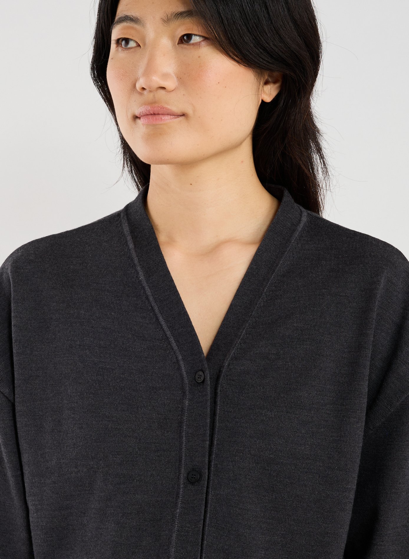 Cardigan cintré en laine JACQUEMUS Gris