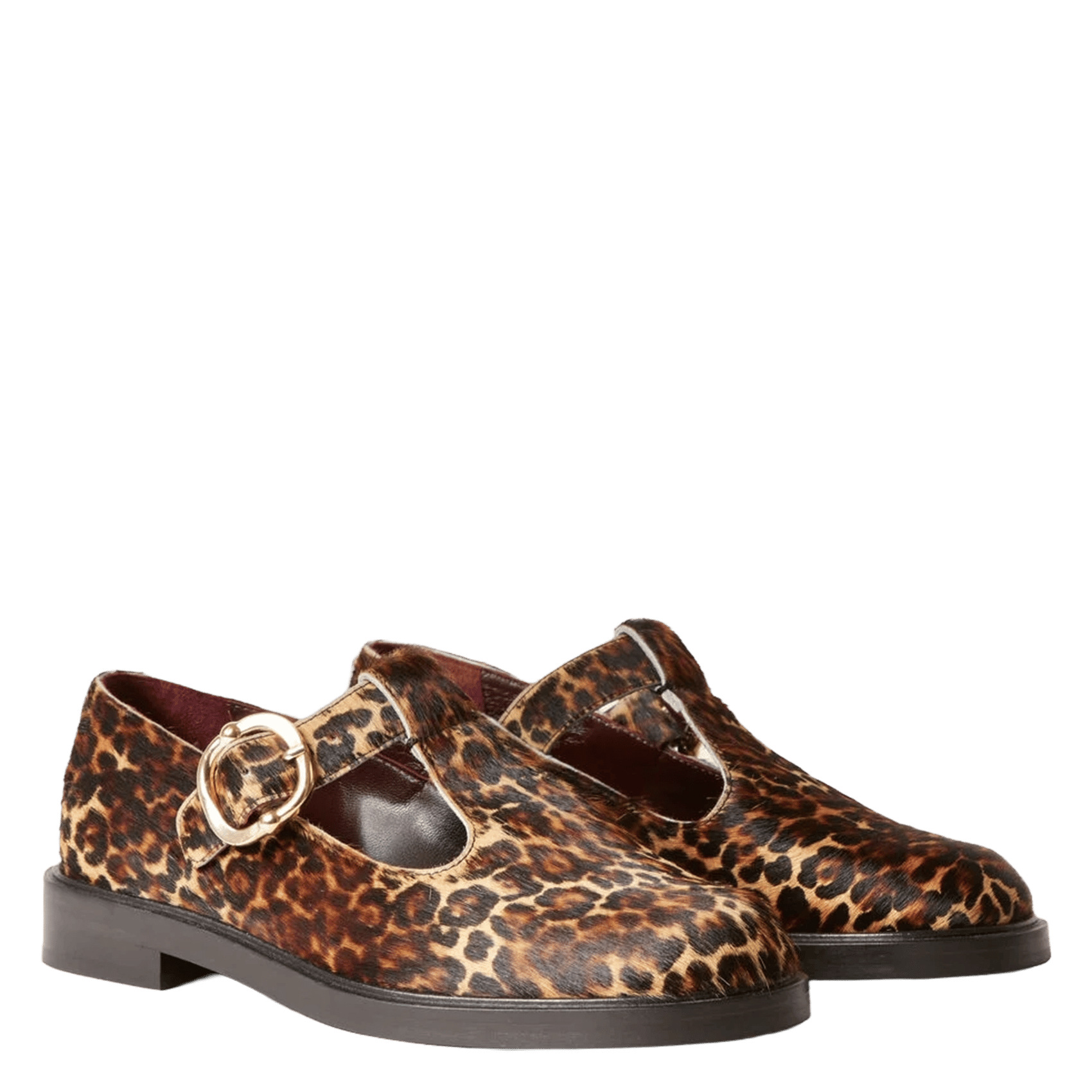 Babies plates léopard en cuir CLAUDIE PIERLOT Multicolore