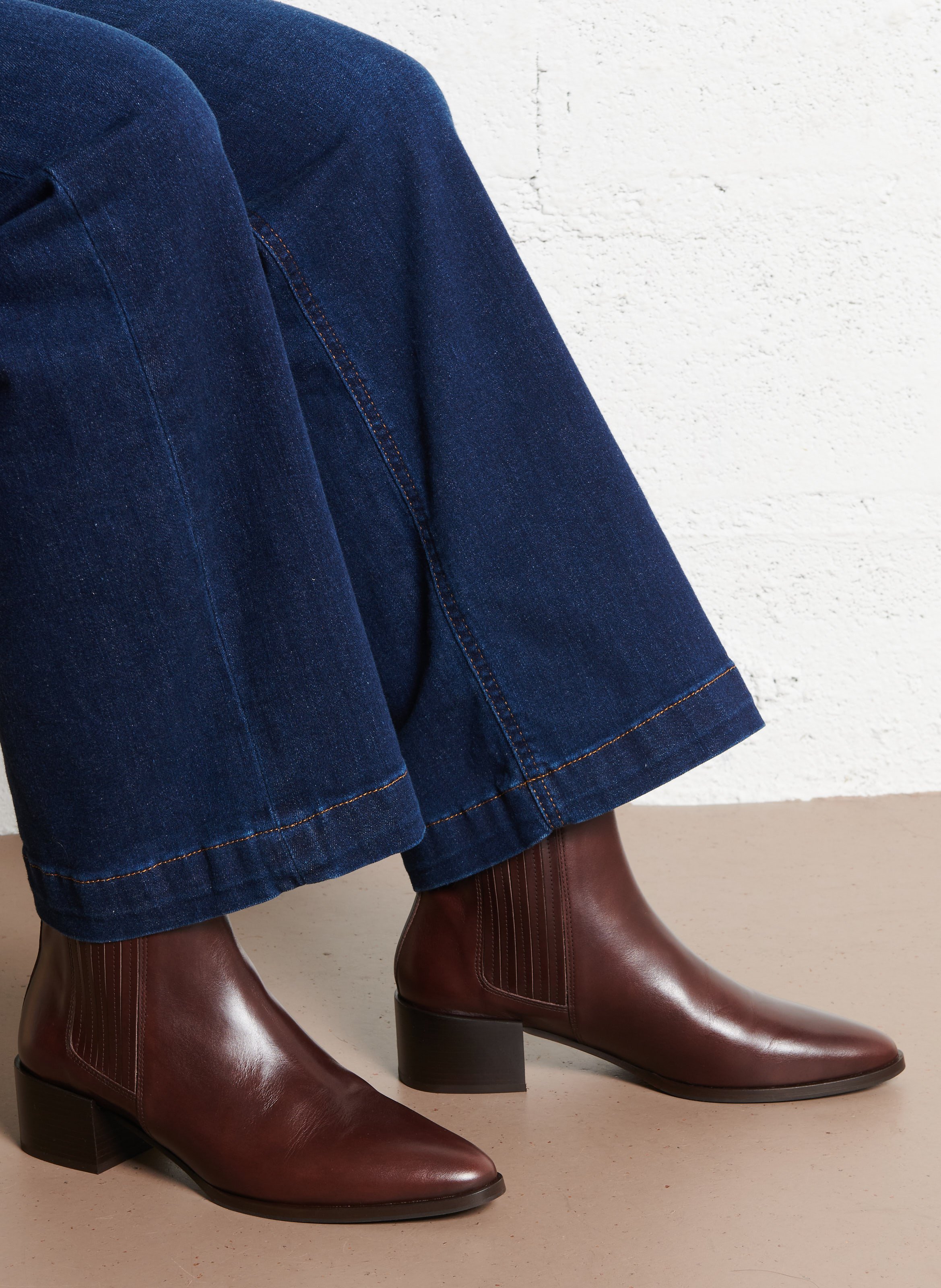 Bottines en cuir n°408 RIVECOUR Marron