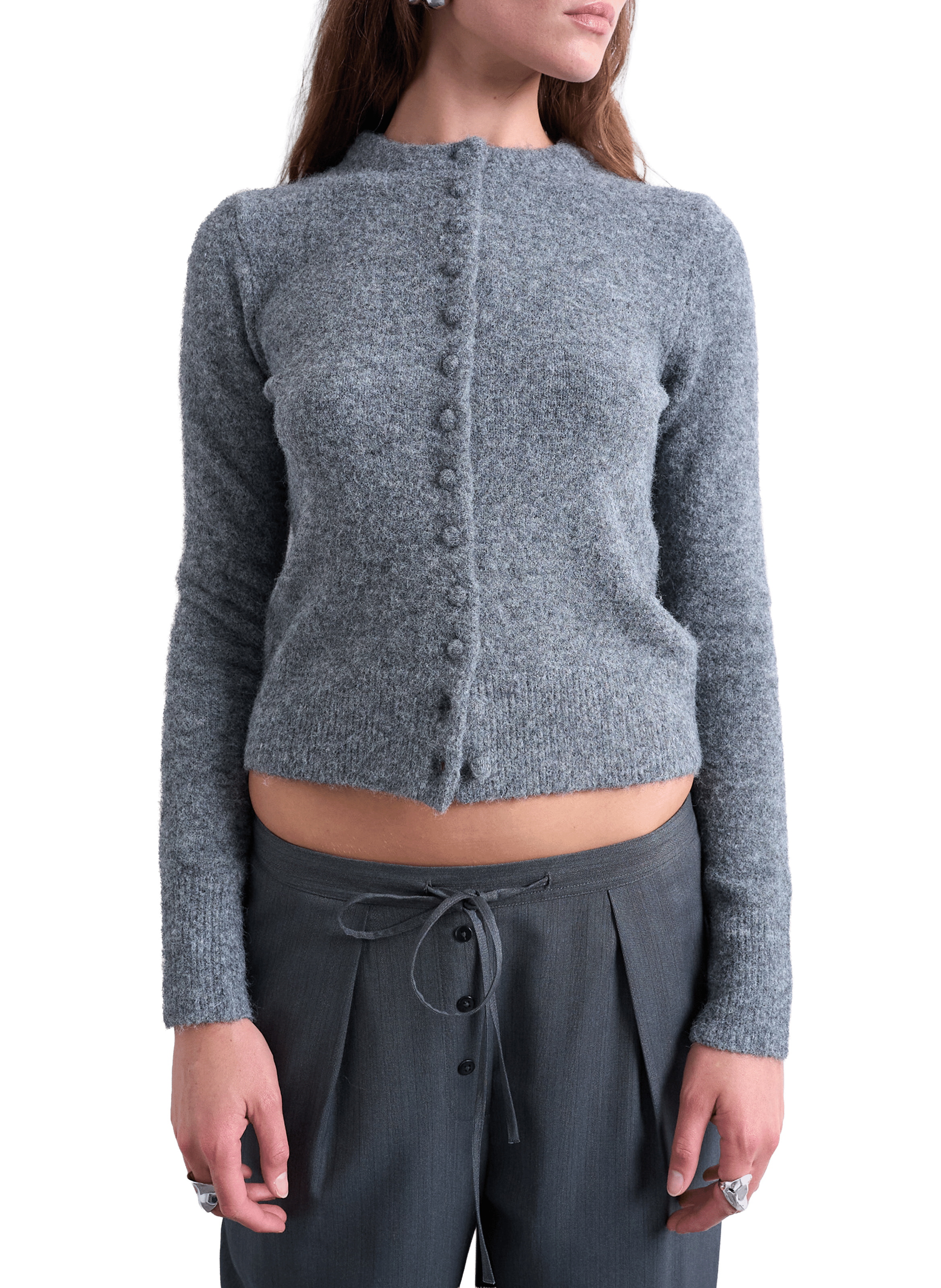 TOPSHOP Knitted cardigan Grey