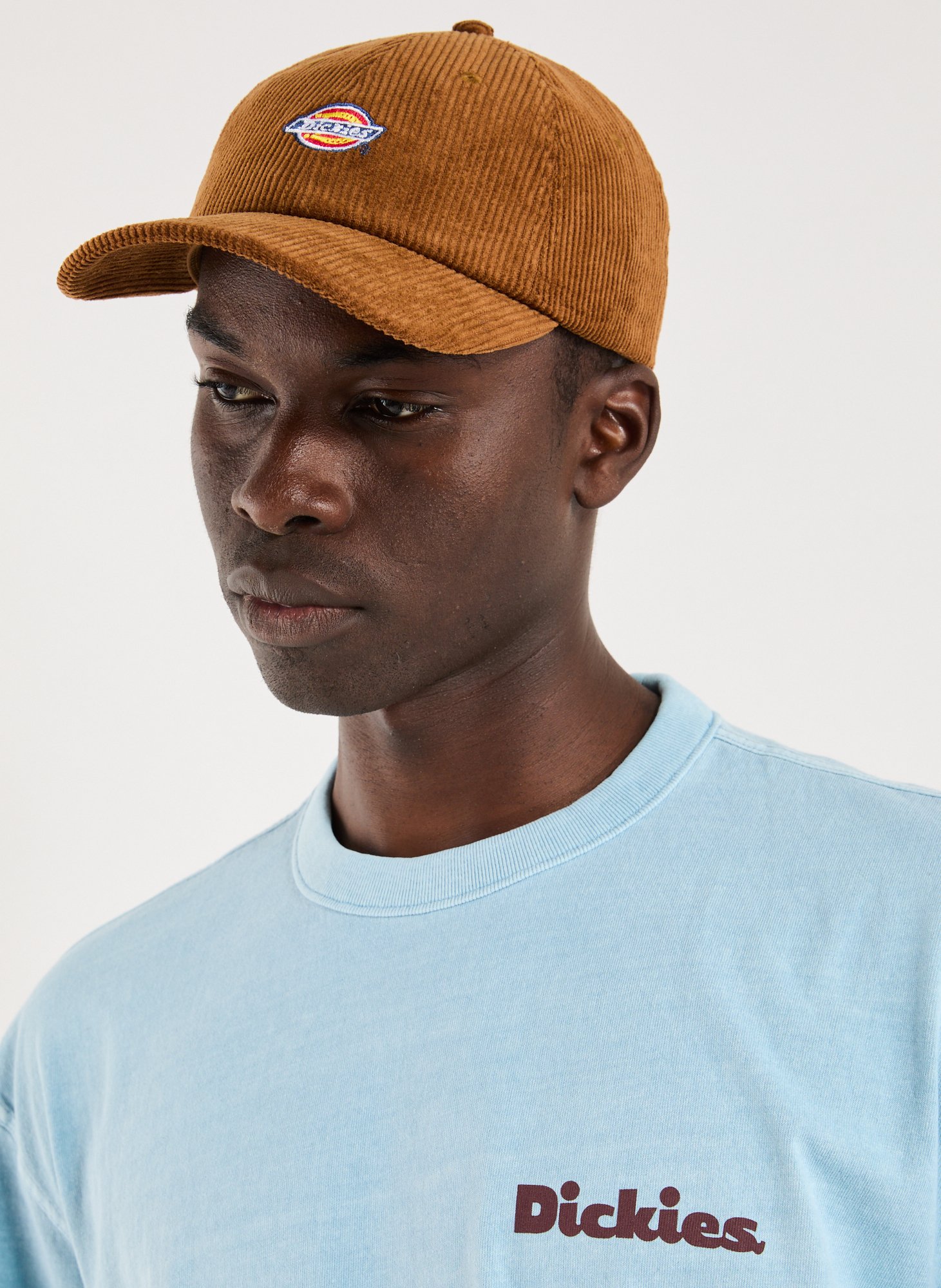 Corduroy baseball cap DICKIES Brown