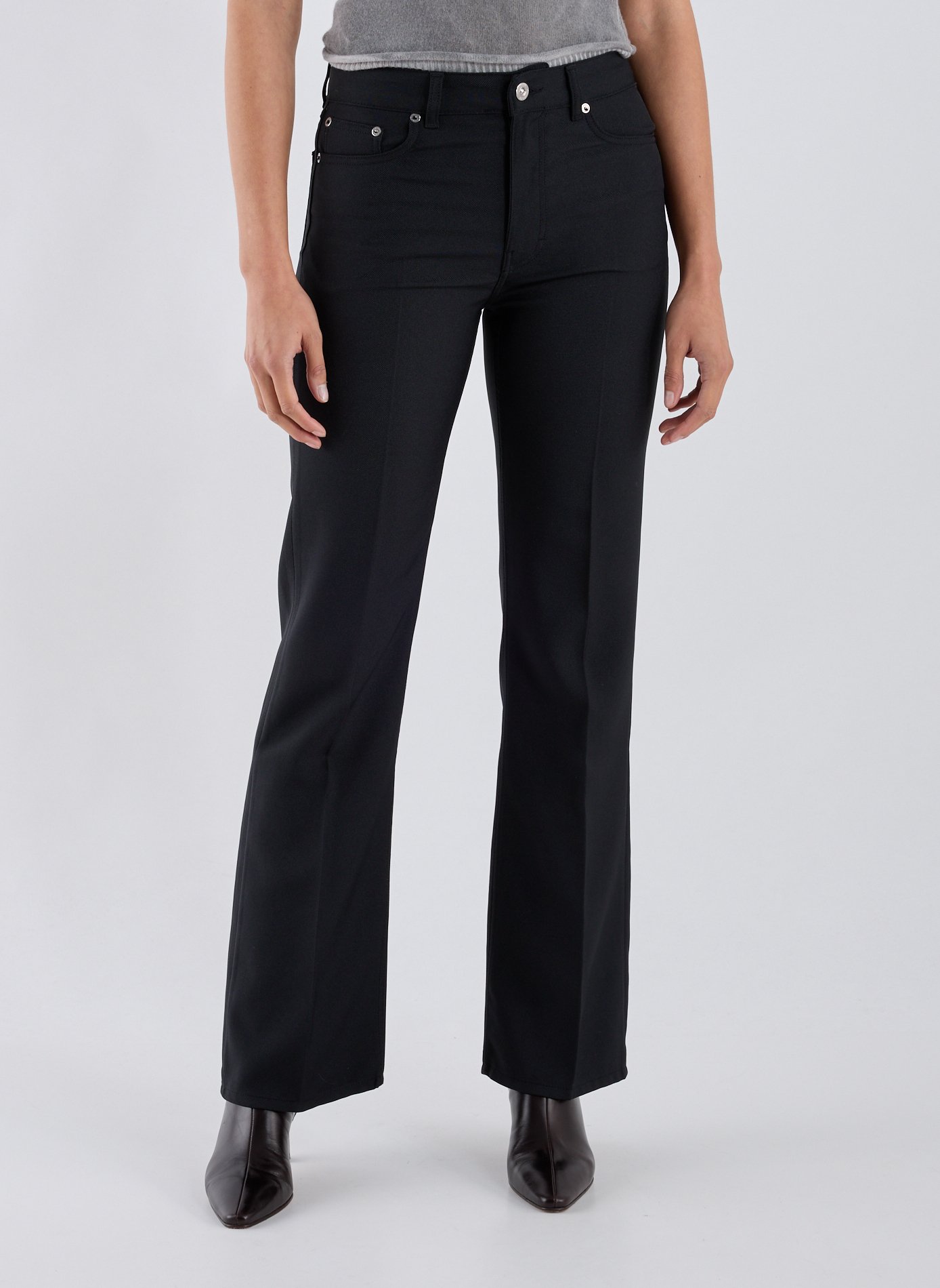 OUR LEGACY Pantalon boot-cut à plis Noir