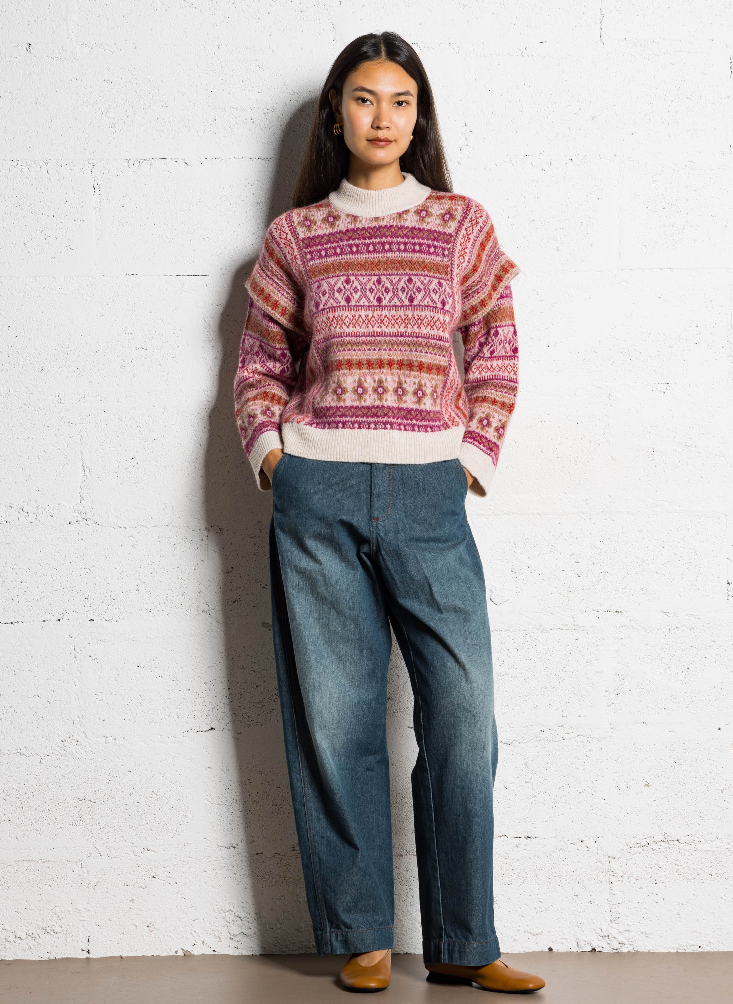 Jean large en coton gabin SOEUR Bleu