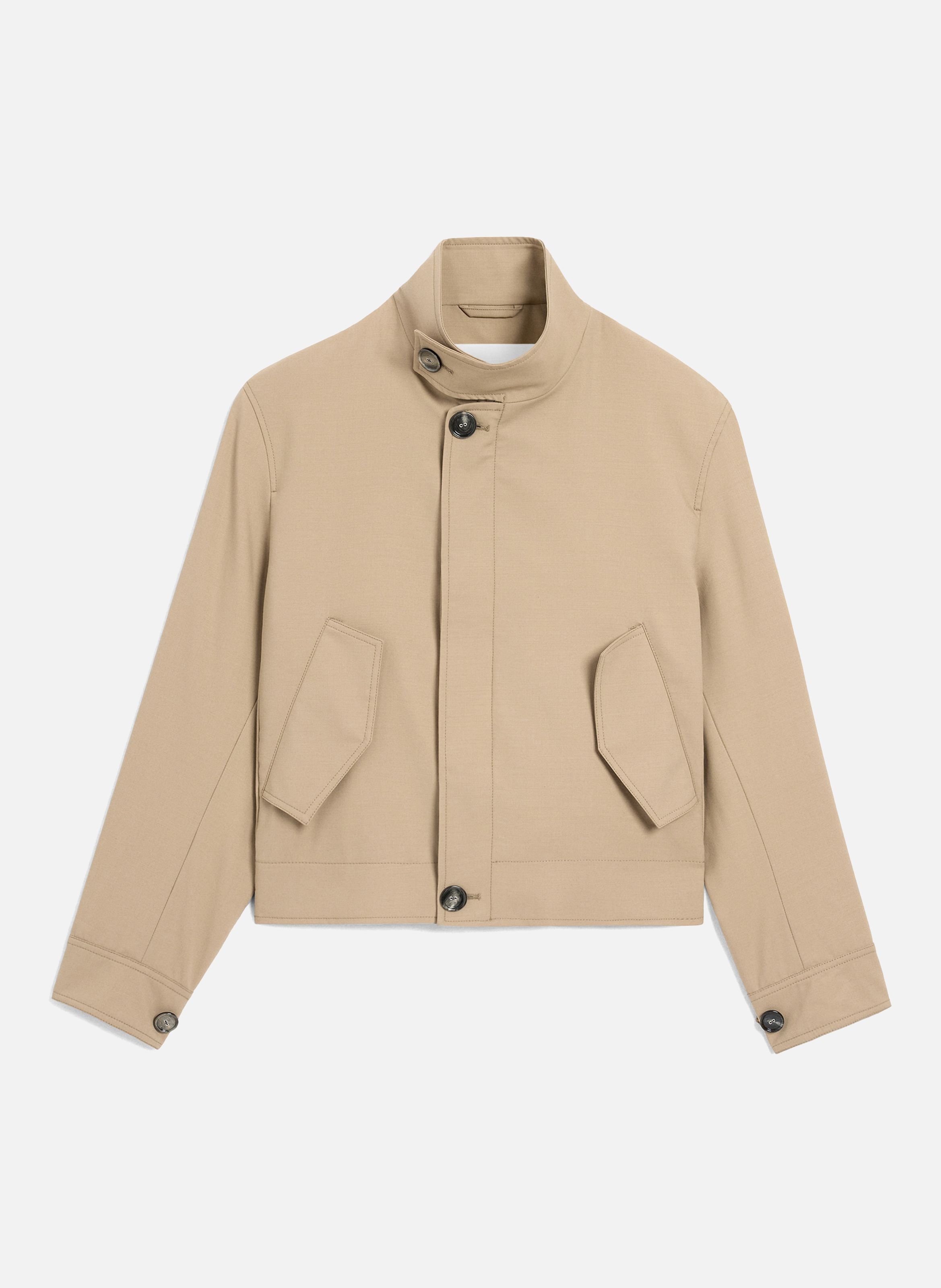 Veste harrington en laine vierge AMI PARIS Beige