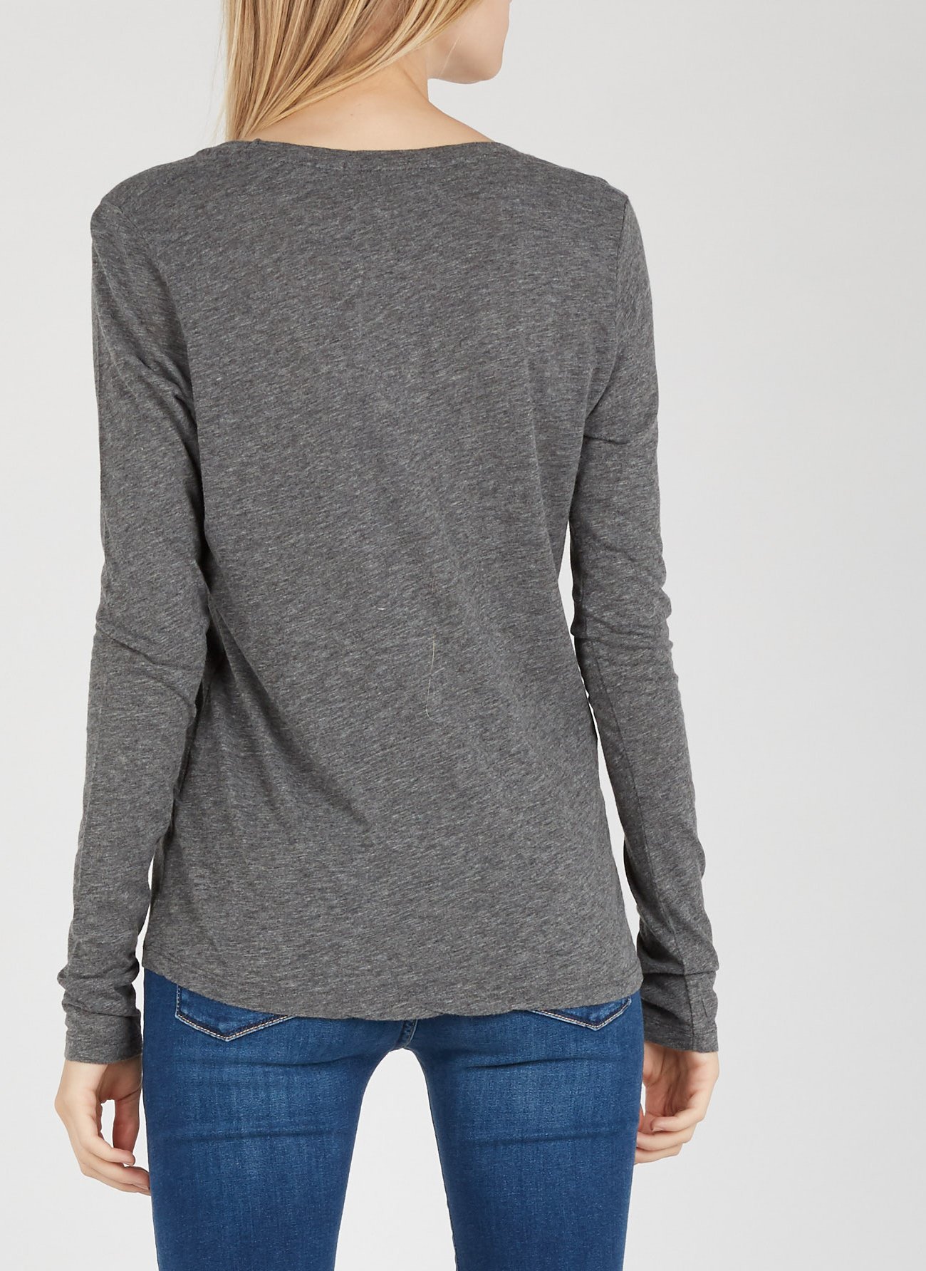 Tee-shirt col rond en coton jacksonville AMERICAN VINTAGE Gris