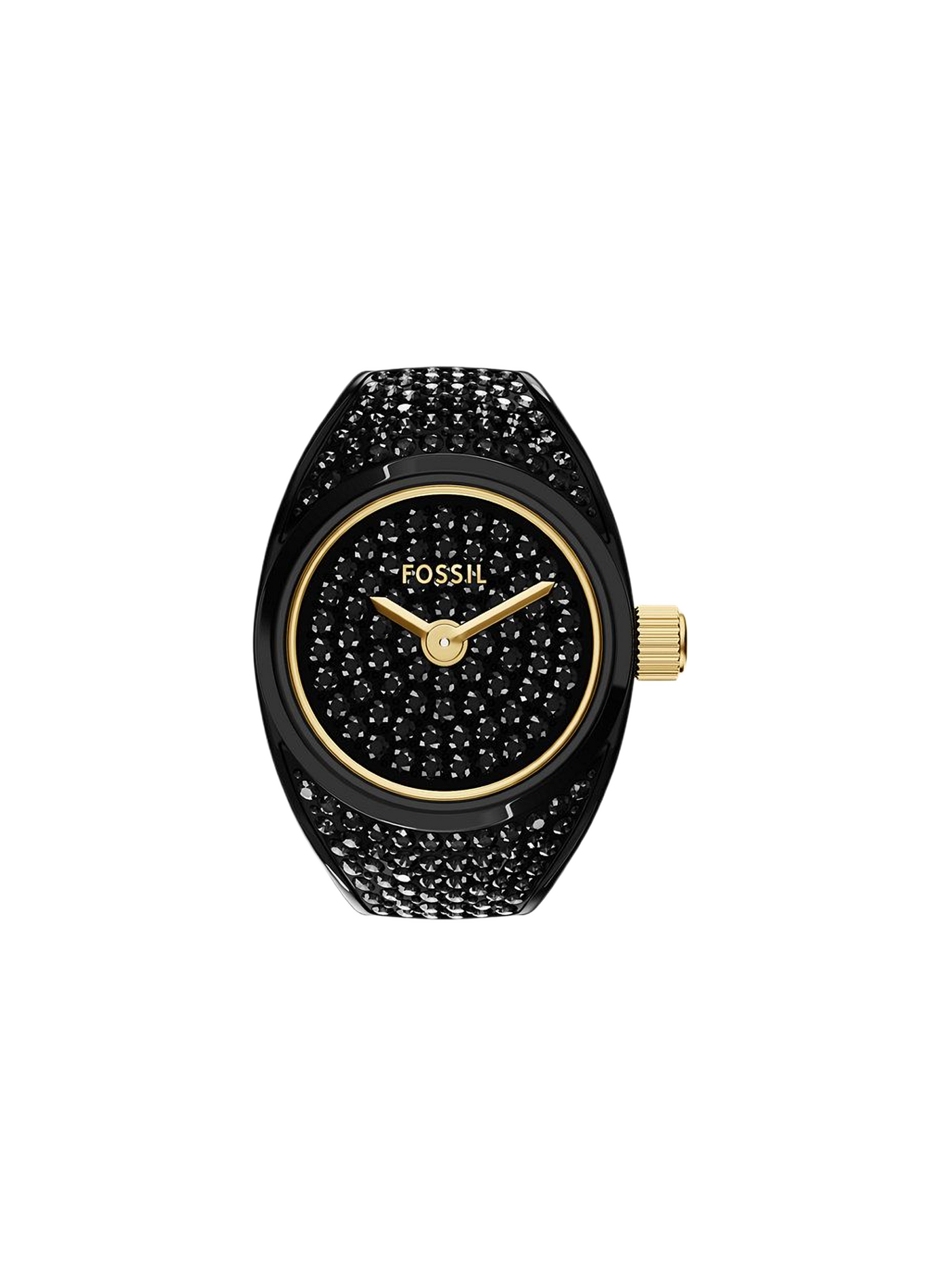 Montre Ring en acier FOSSIL Noir