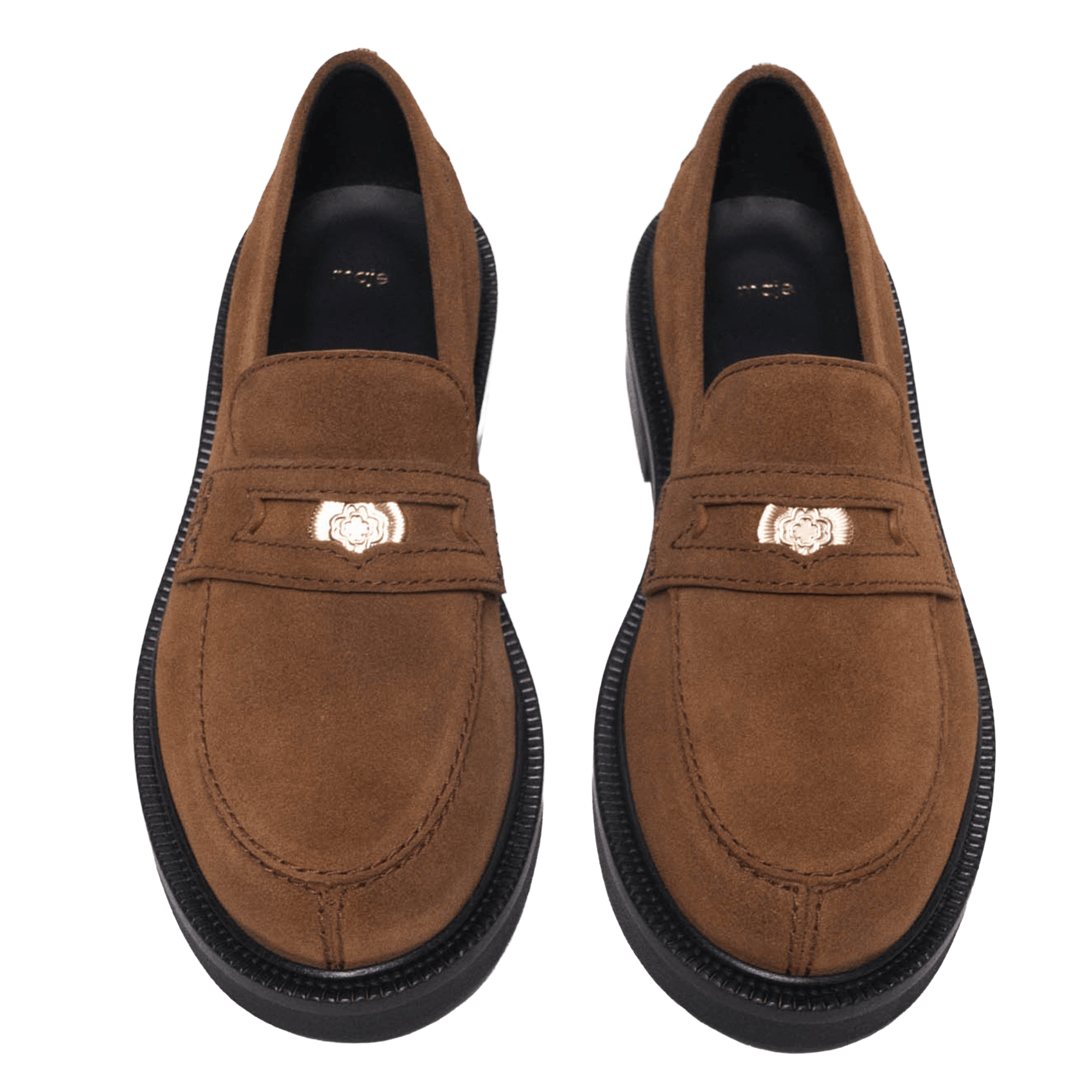Mocassins plats suède MAJE Beige