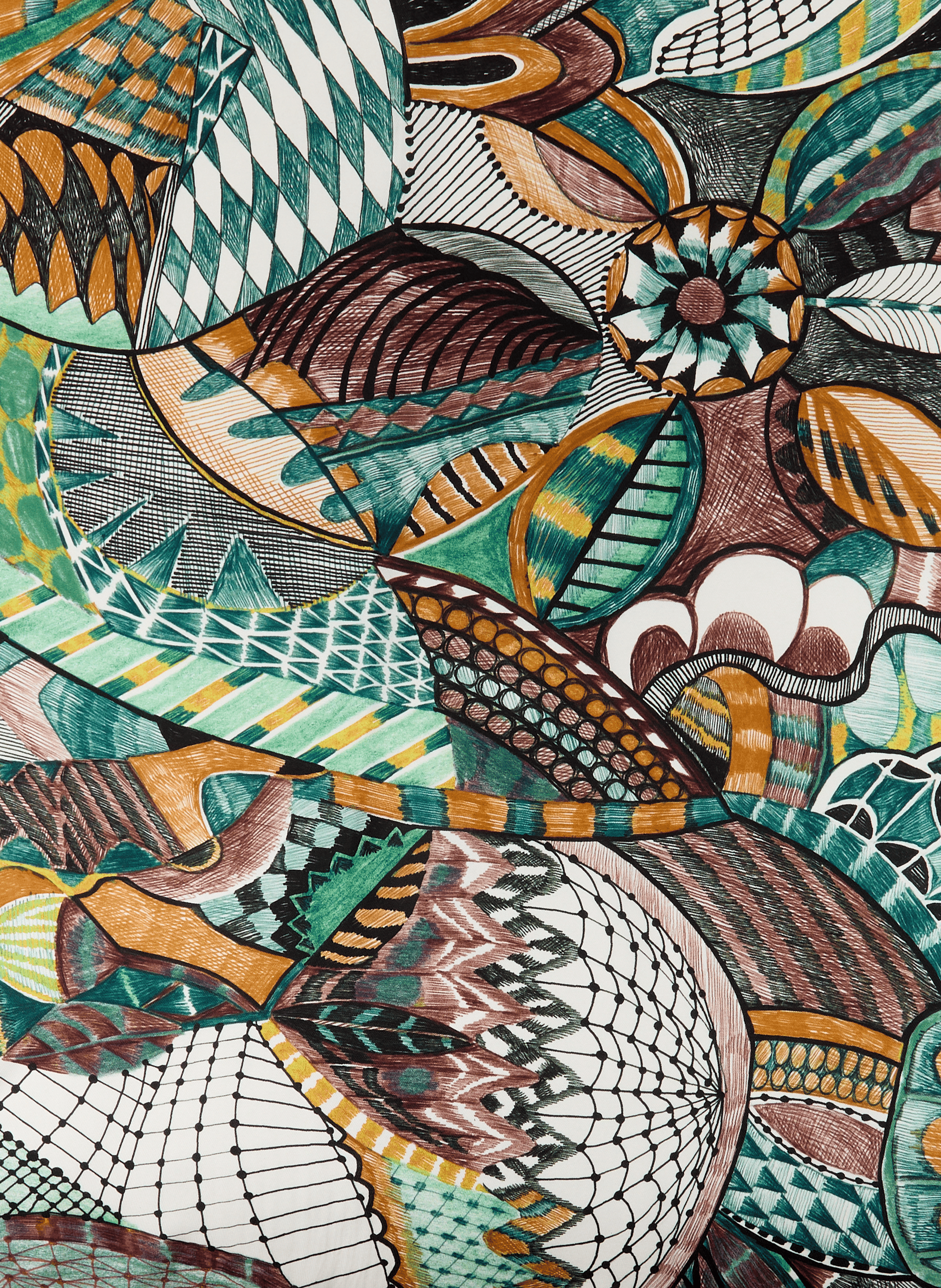 Printed silk scarf AU PRINTEMPS PARIS Multicolour