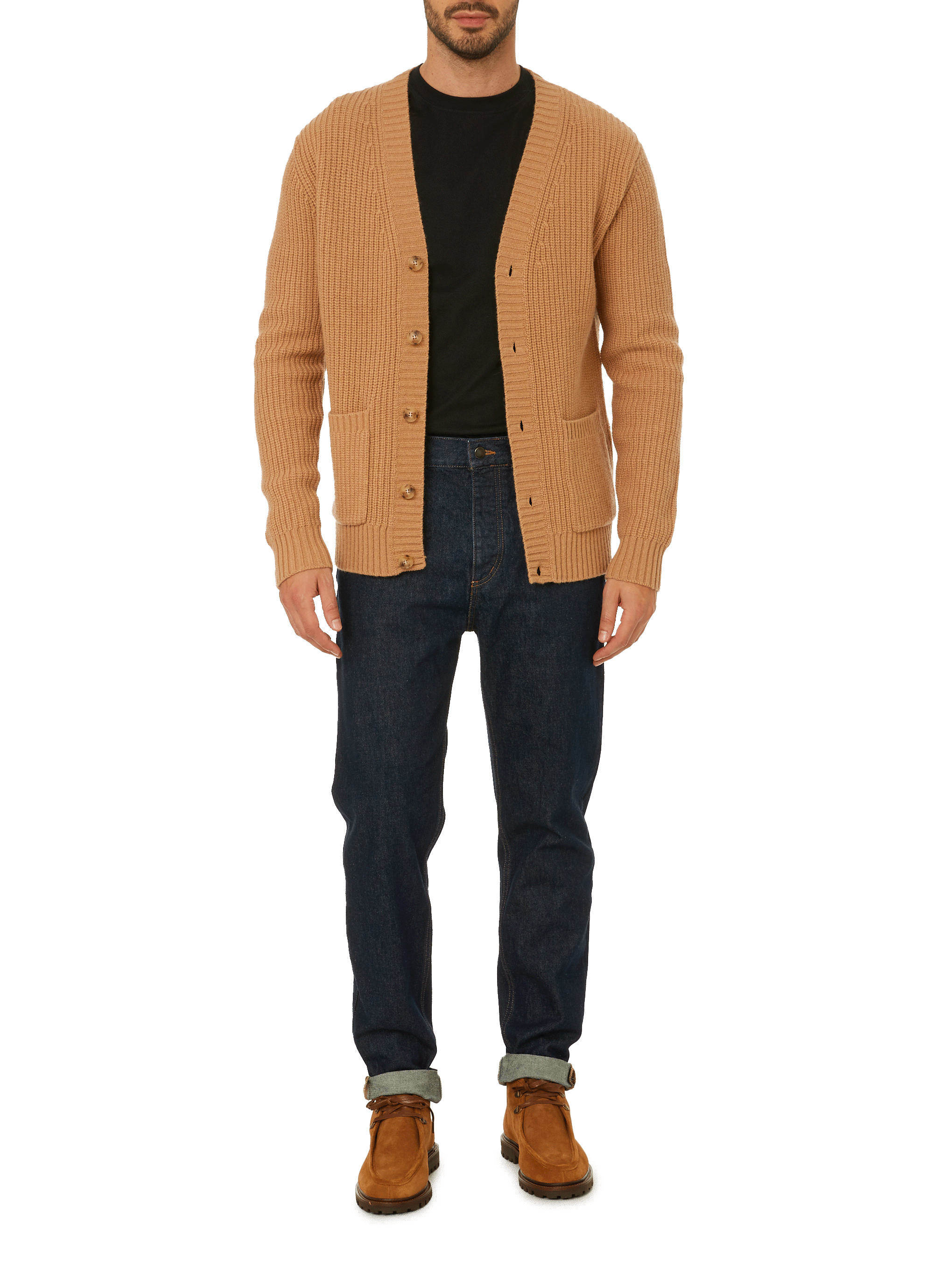 Wool cardigan SAISON 1865 Brown
