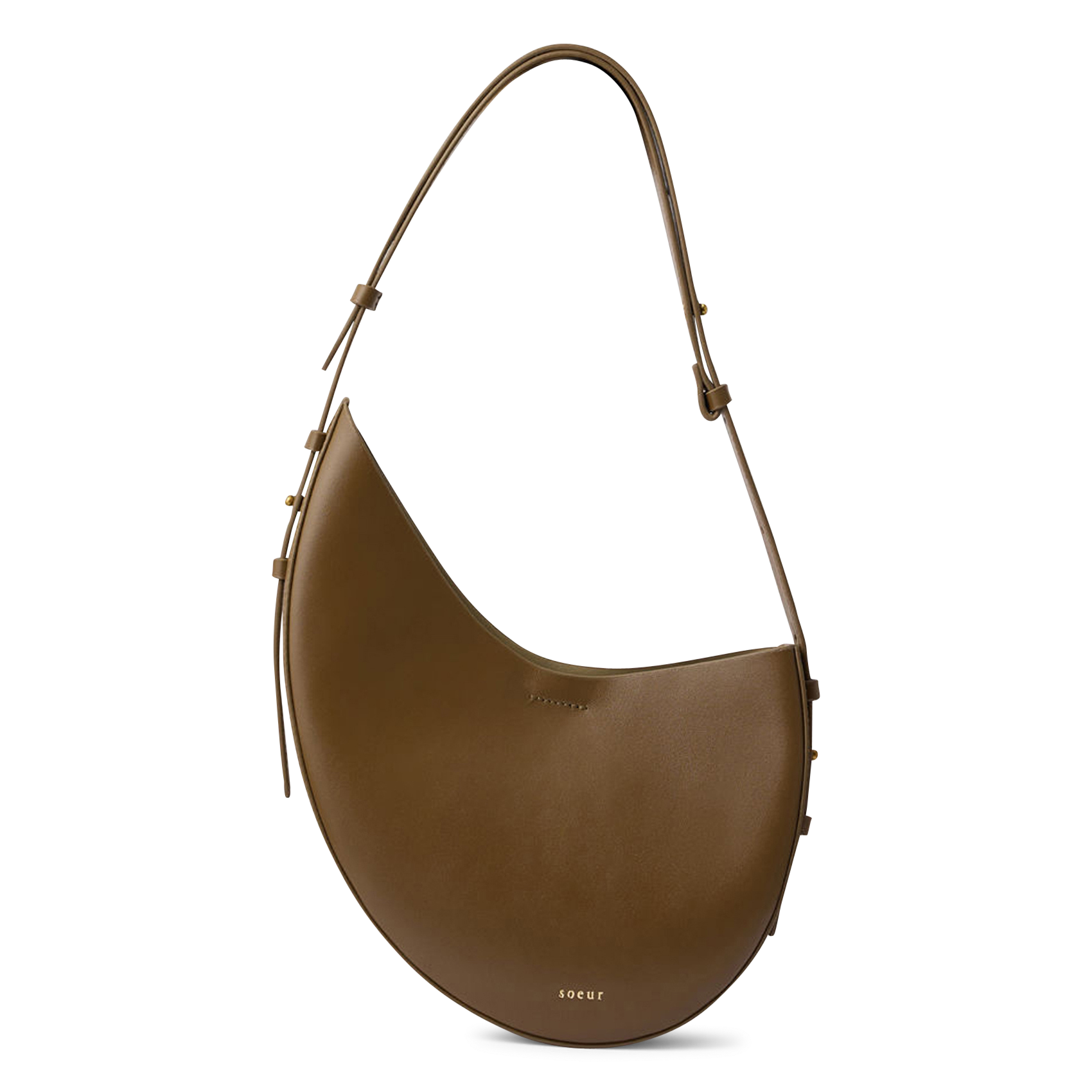 Sac porté épaule en cuir wino SOEUR Marron