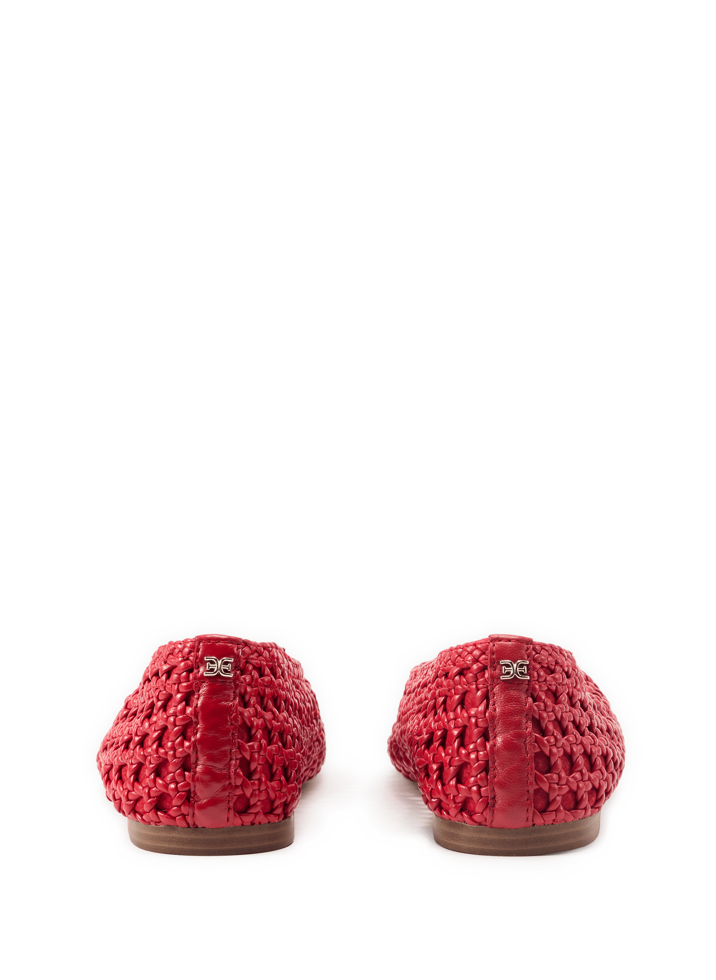Textured leather Sila ballet flats SAM EDELMAN Red