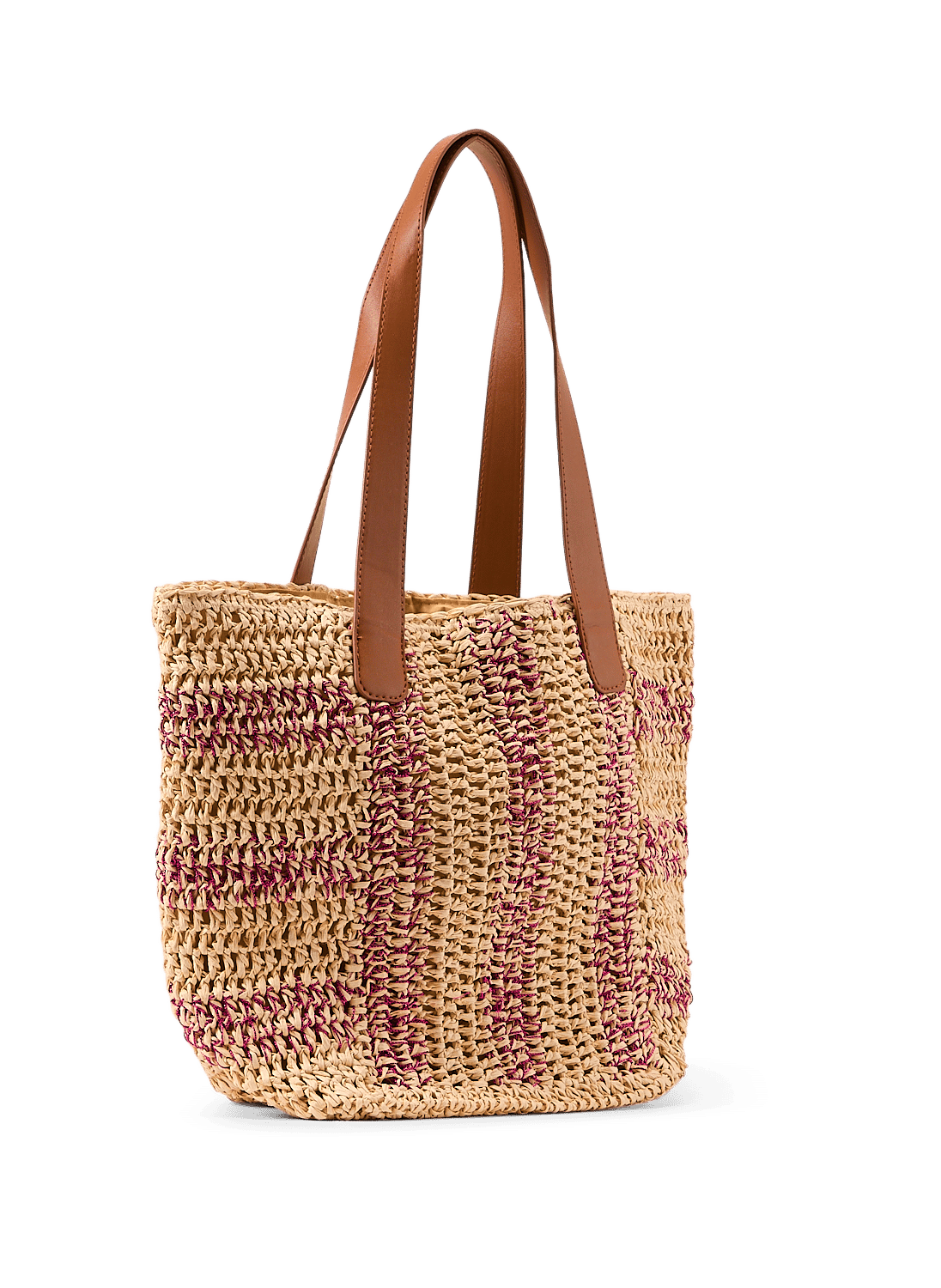 Basket bag with golden stripes AU PRINTEMPS PARIS Pink