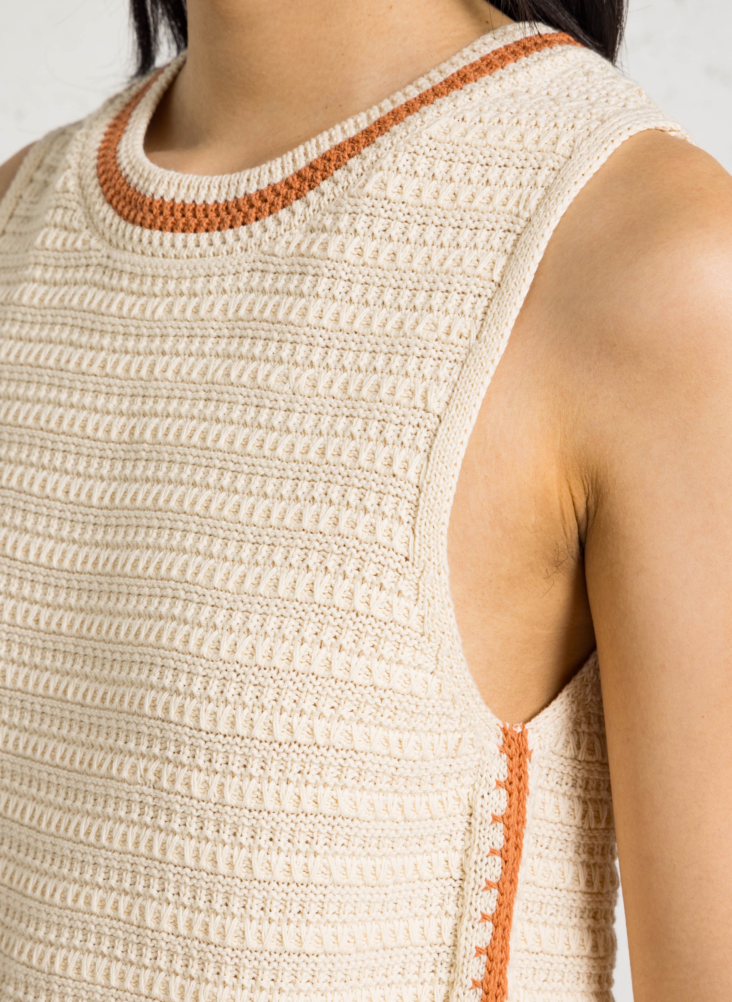 Pull droit col rond en coton pavana MAISON 123 Beige