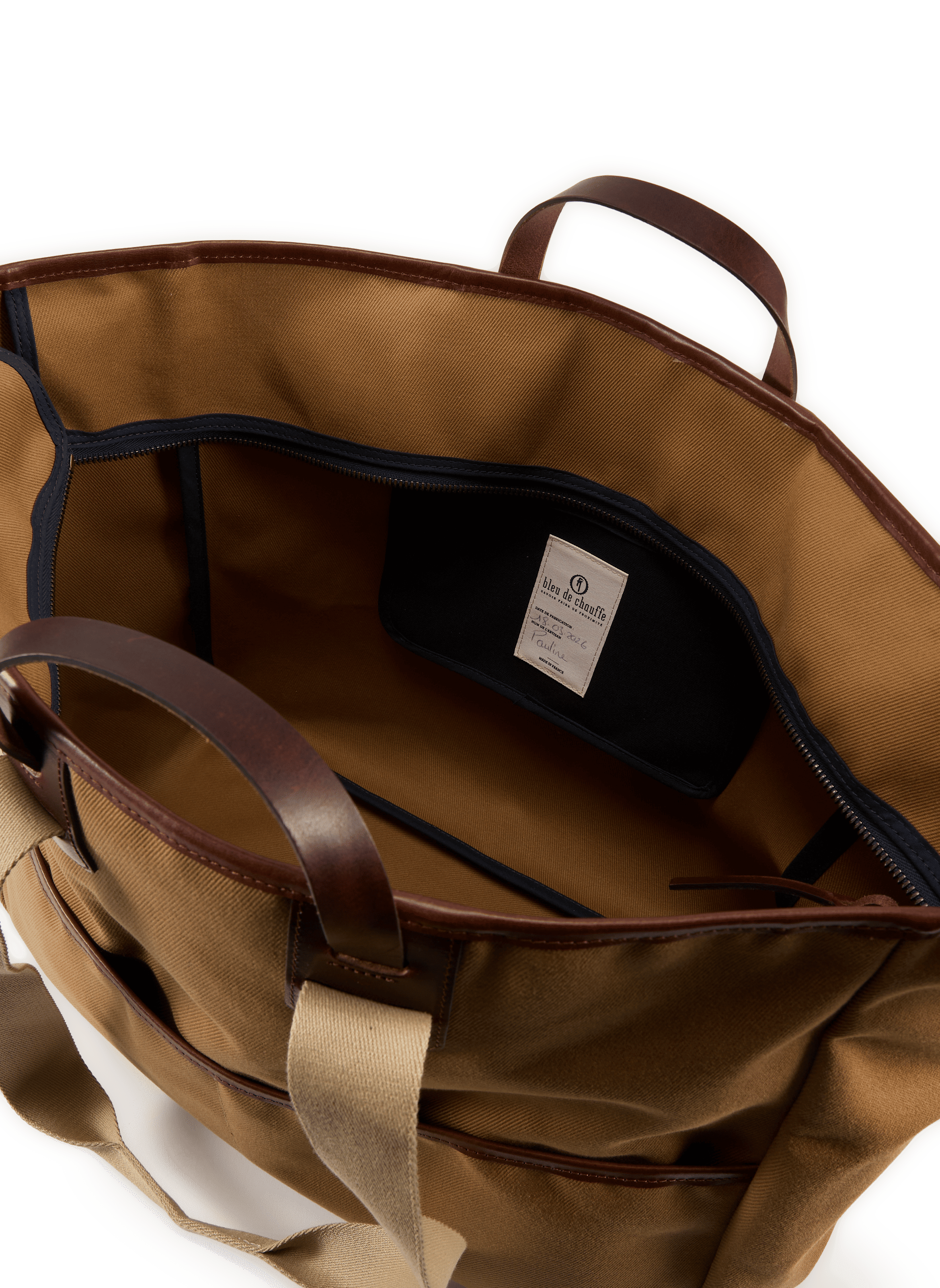 Sac cabas 48h Mélo en coton  BLEU DE CHAUFFE Marron