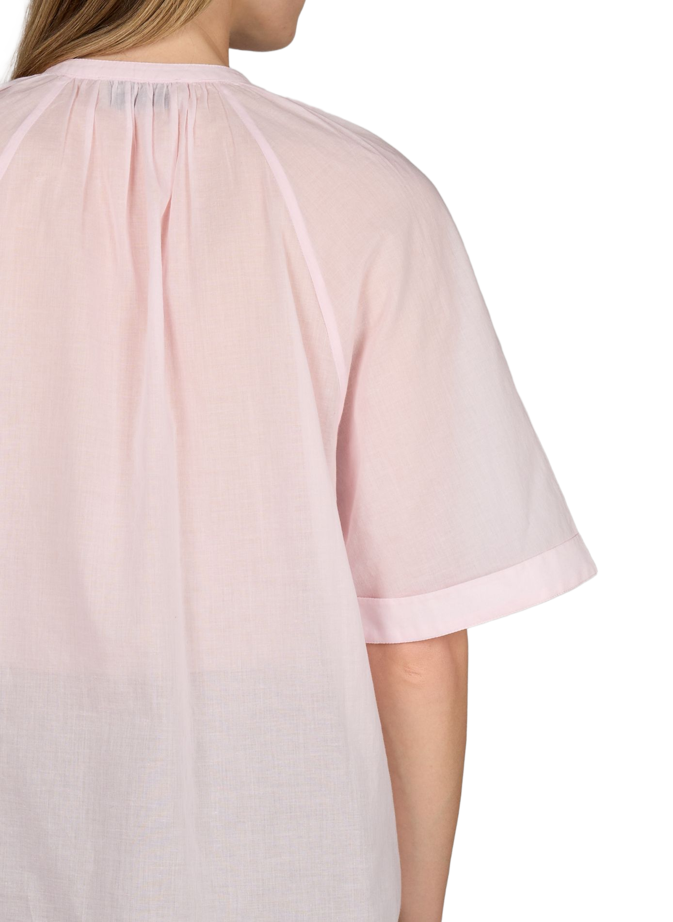 Noria top with officer collar in cotton OFFICINE GENERALE Pink