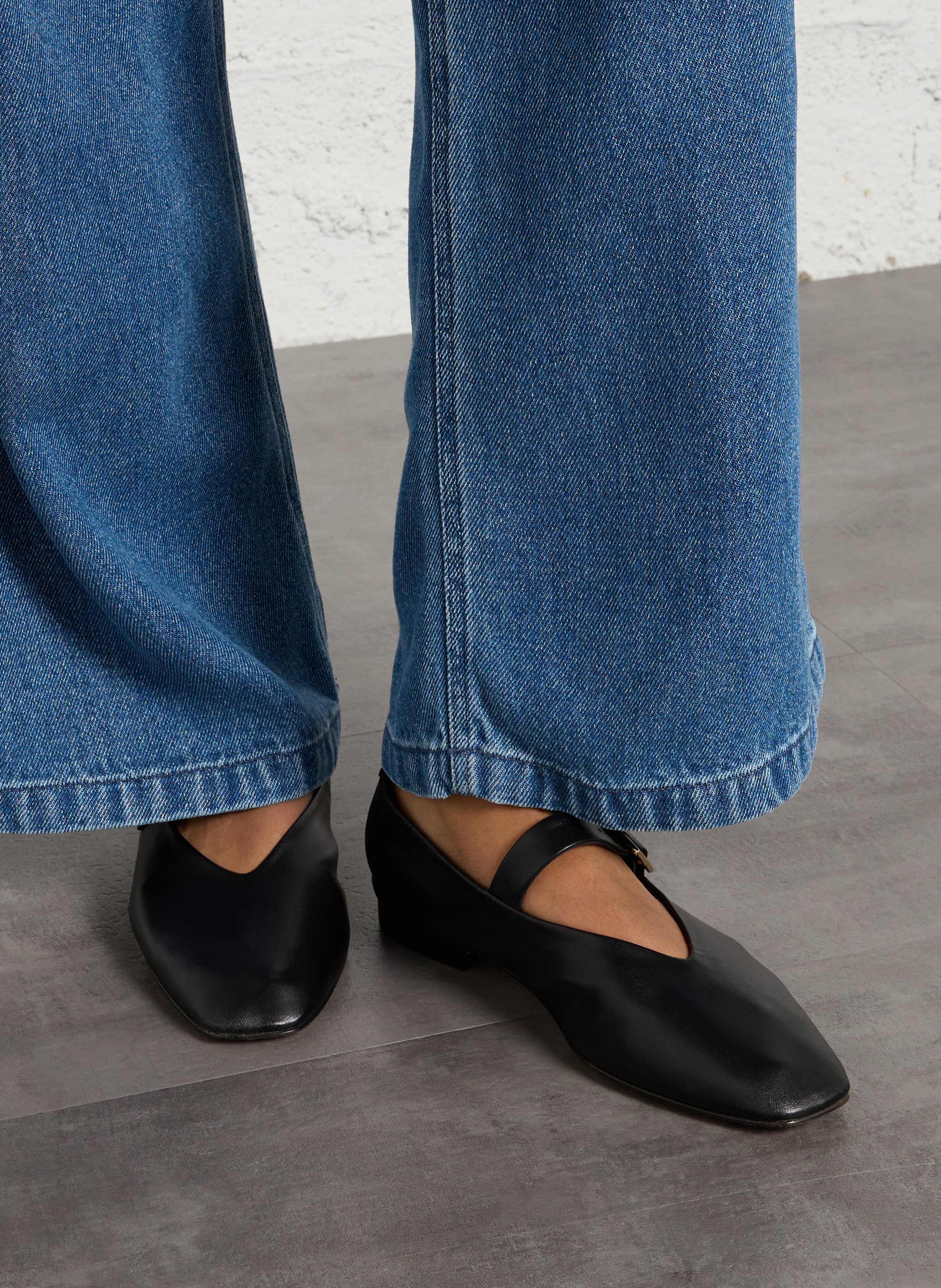 Leather ballet flats ouna BOBBIES Black
