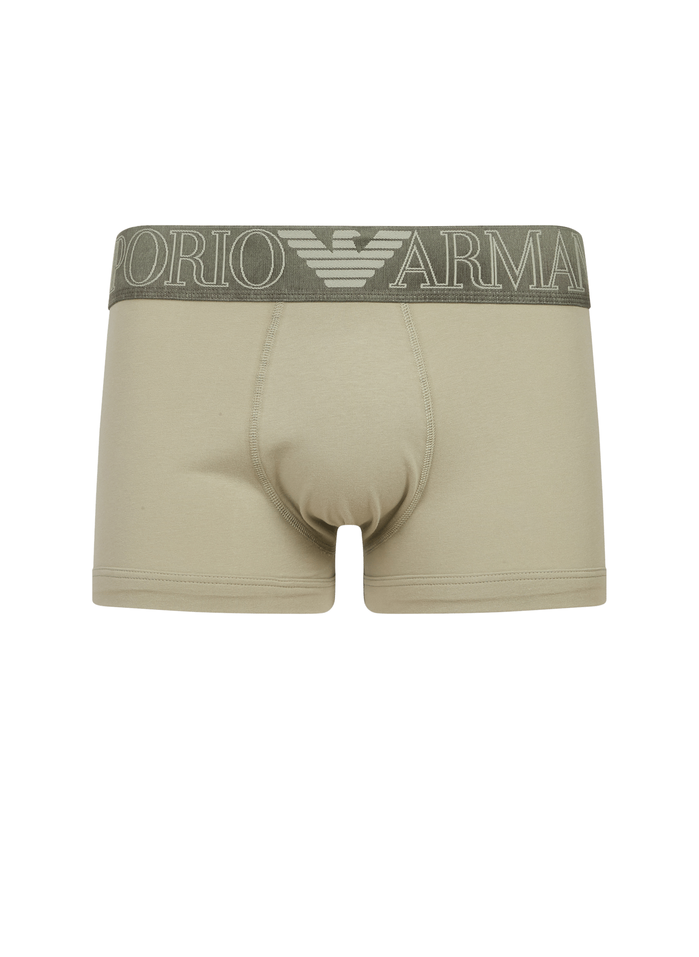 Boxer with elasticated waistband in cotton EMPORIO ARMANI Khaki