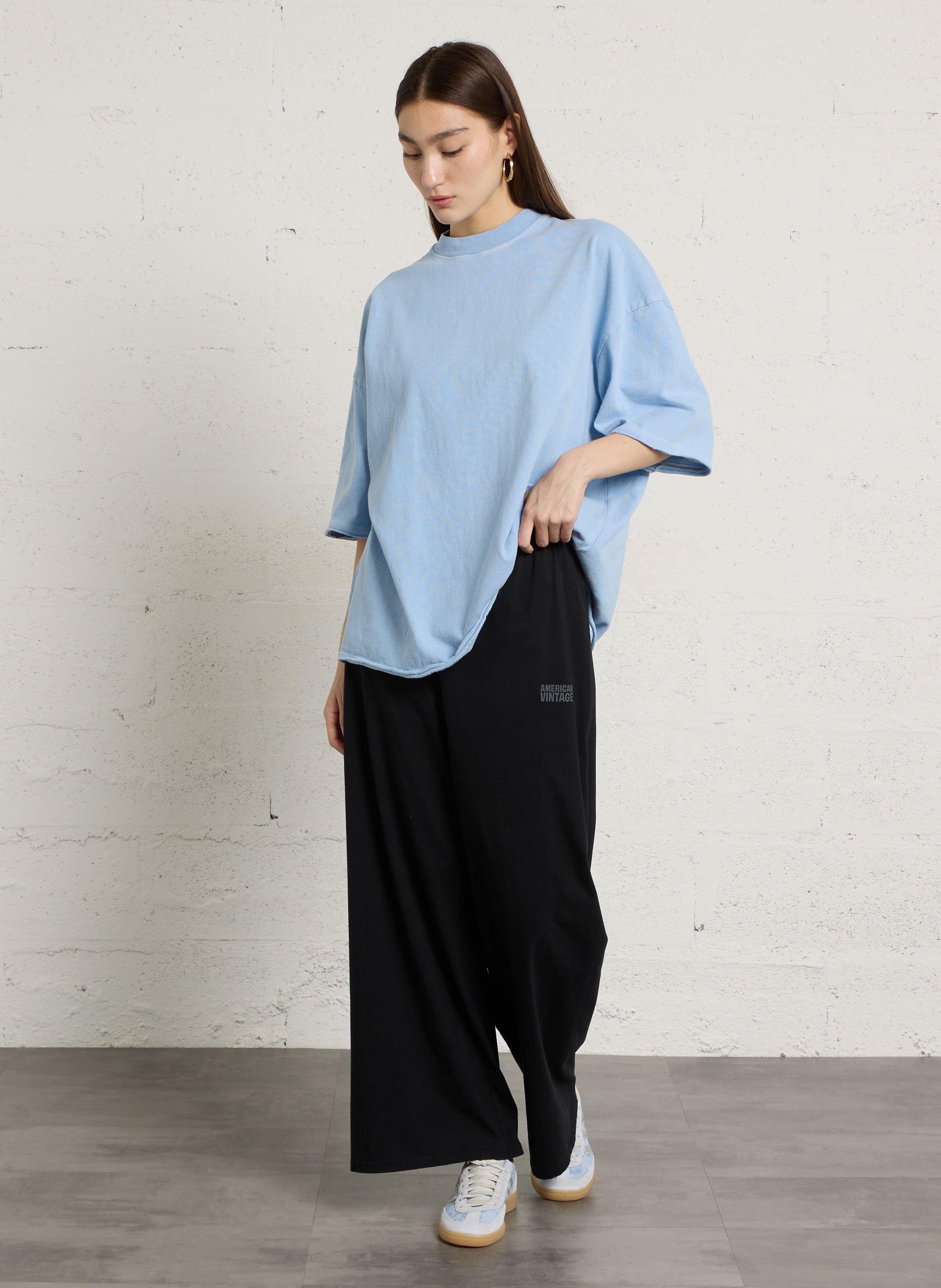 Jogging large en coton gixy AMERICAN VINTAGE Noir