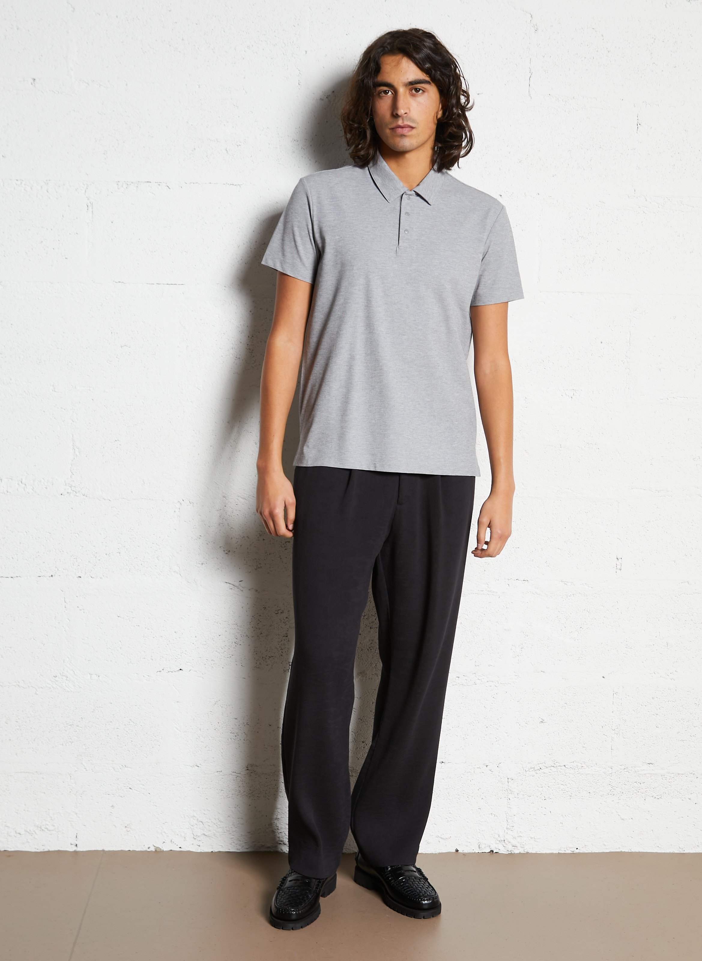 Polo droit IKKS Gris