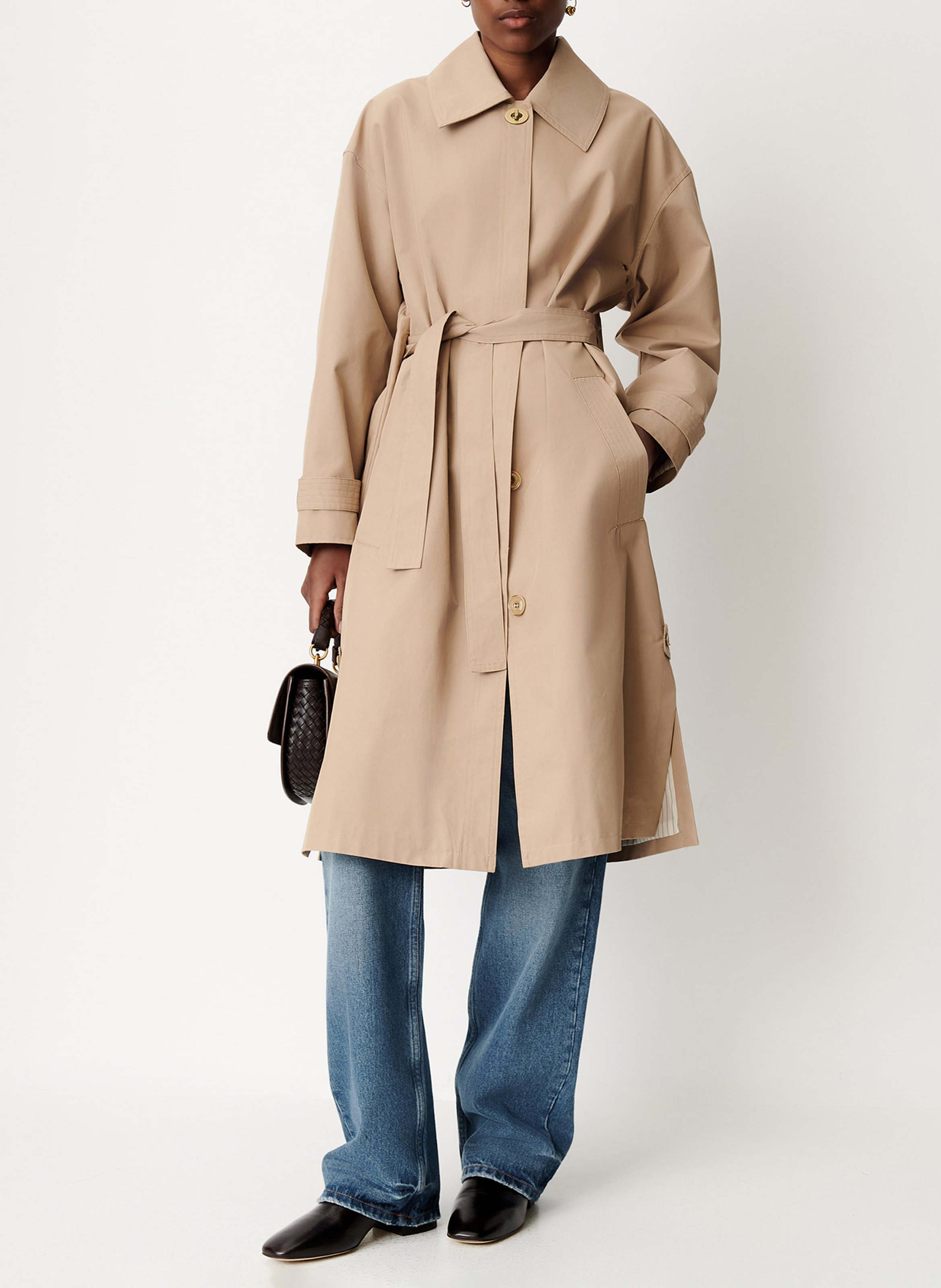 Trench long en coton mélangé trenchliss SESSUN Beige