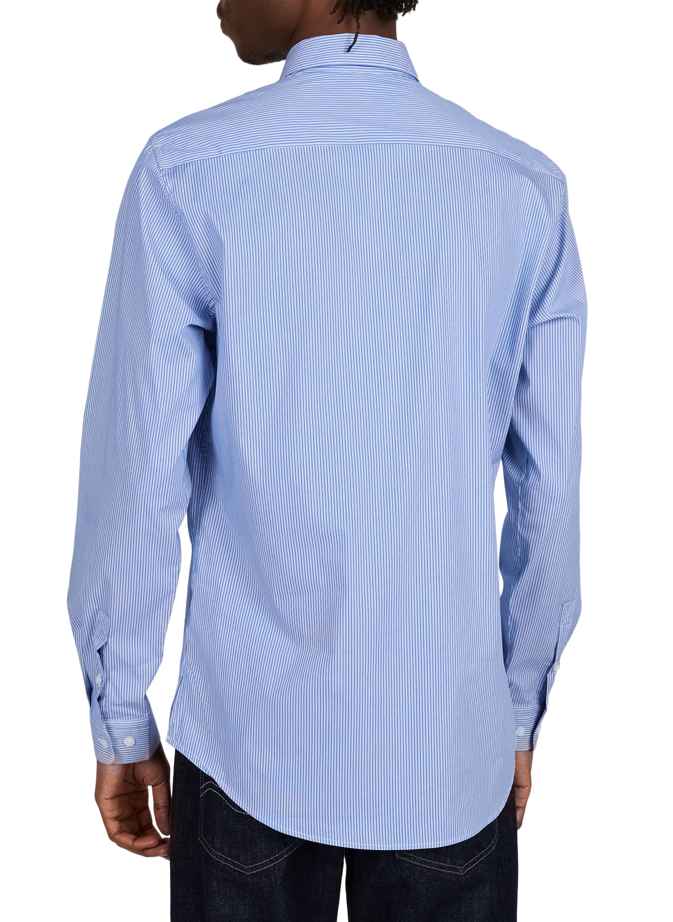 Slim-fit cotton shirt | Blue AU PRINTEMPS PARIS Men
