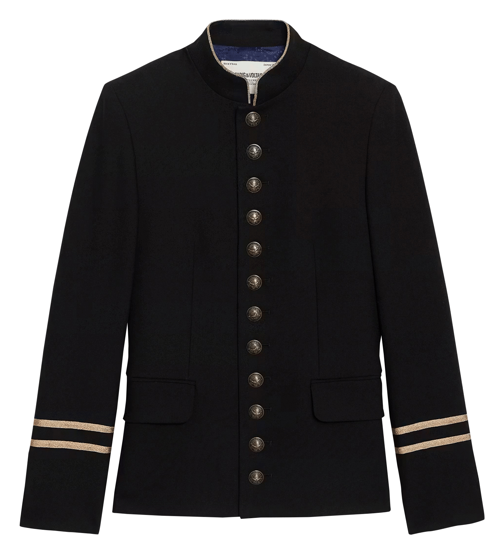 Veste de tailleur col officier vallo ZADIG&VOLTAIRE Noir