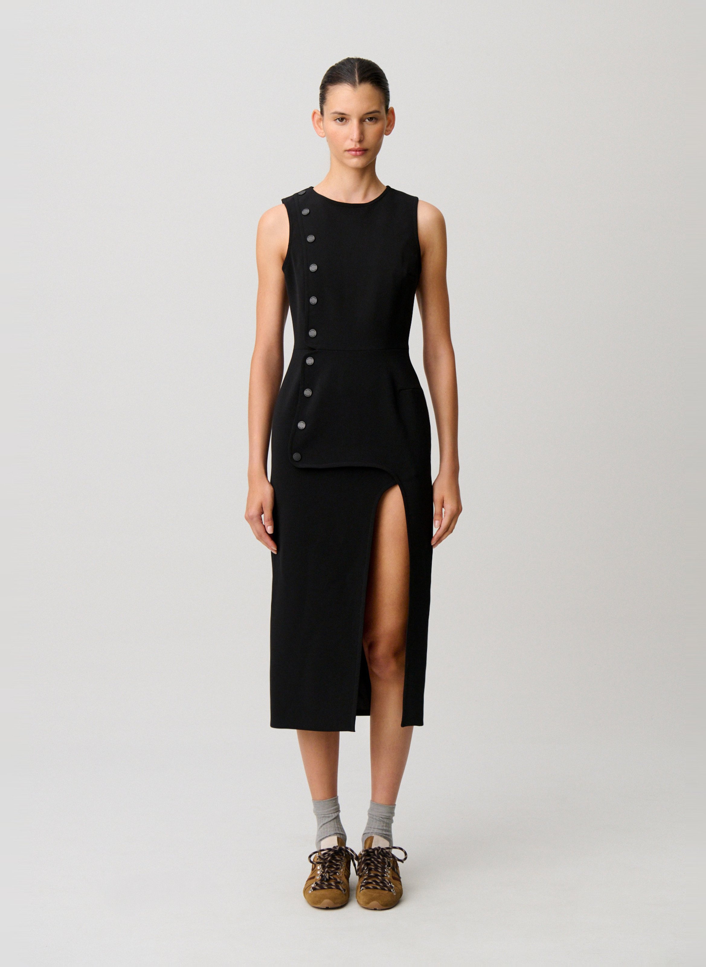 Robe longue col rond renata CLAUDIE PIERLOT Noir