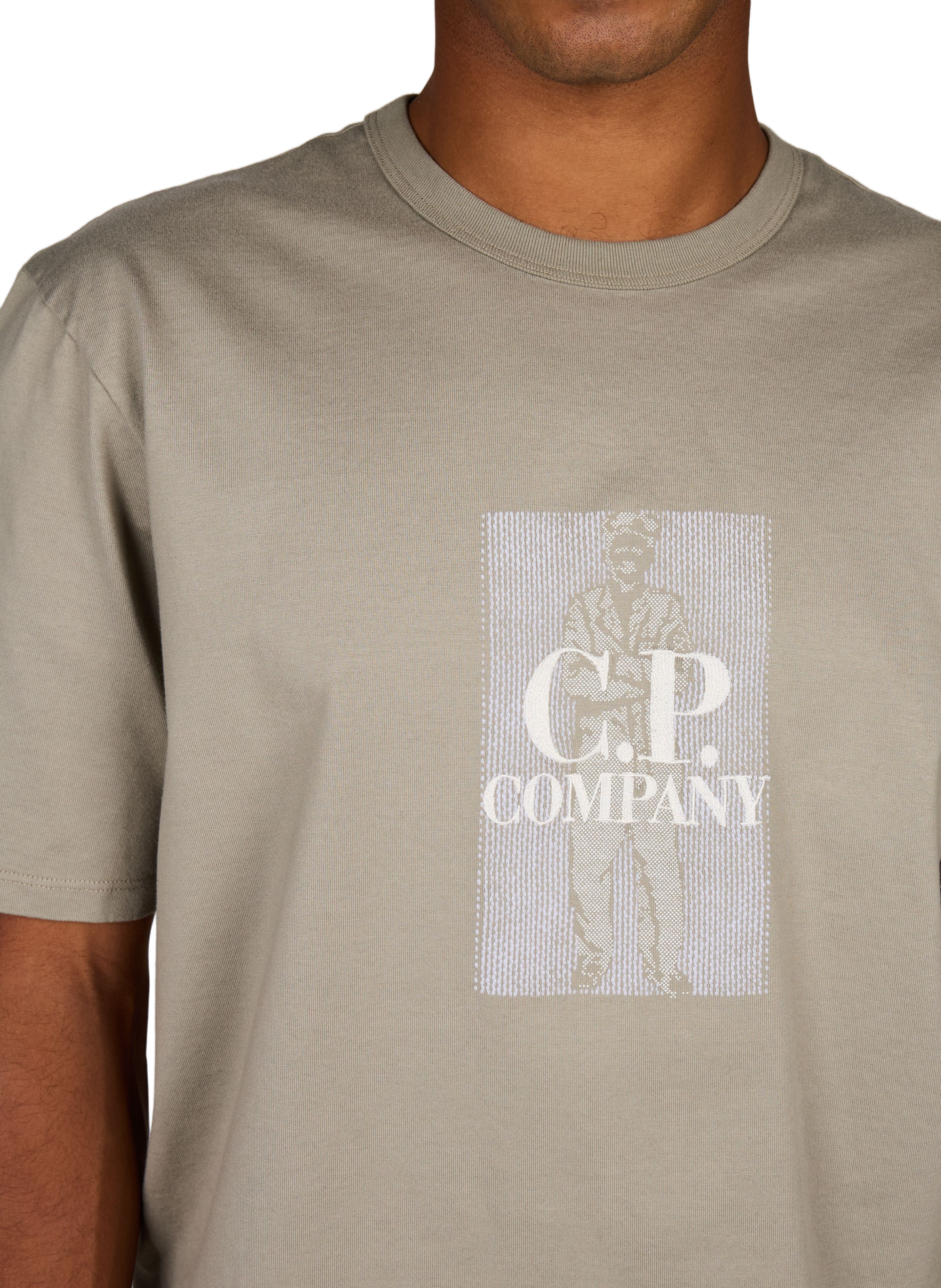 Logo cotton T-shirt | Grey CP COMPANY Men
