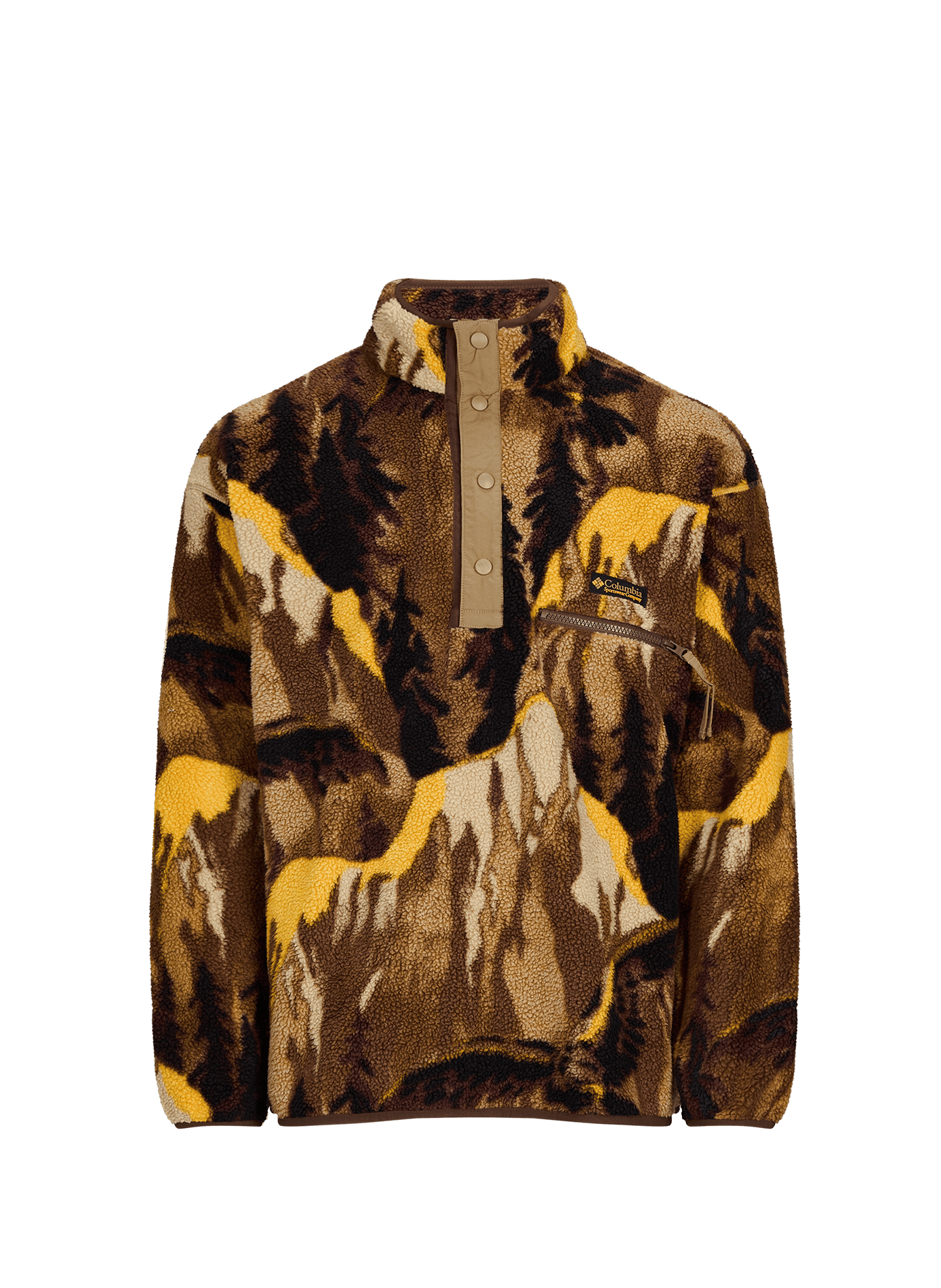 Helvetia printed fleece COLUMBIA Brown