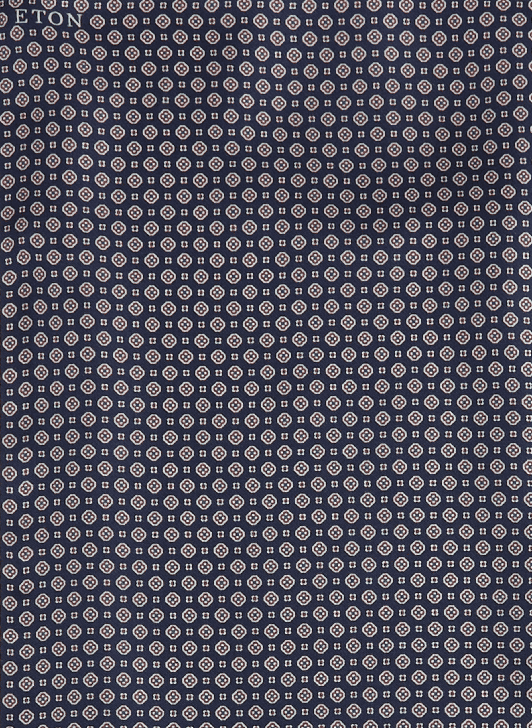 Printed silk clutch ETON Blue